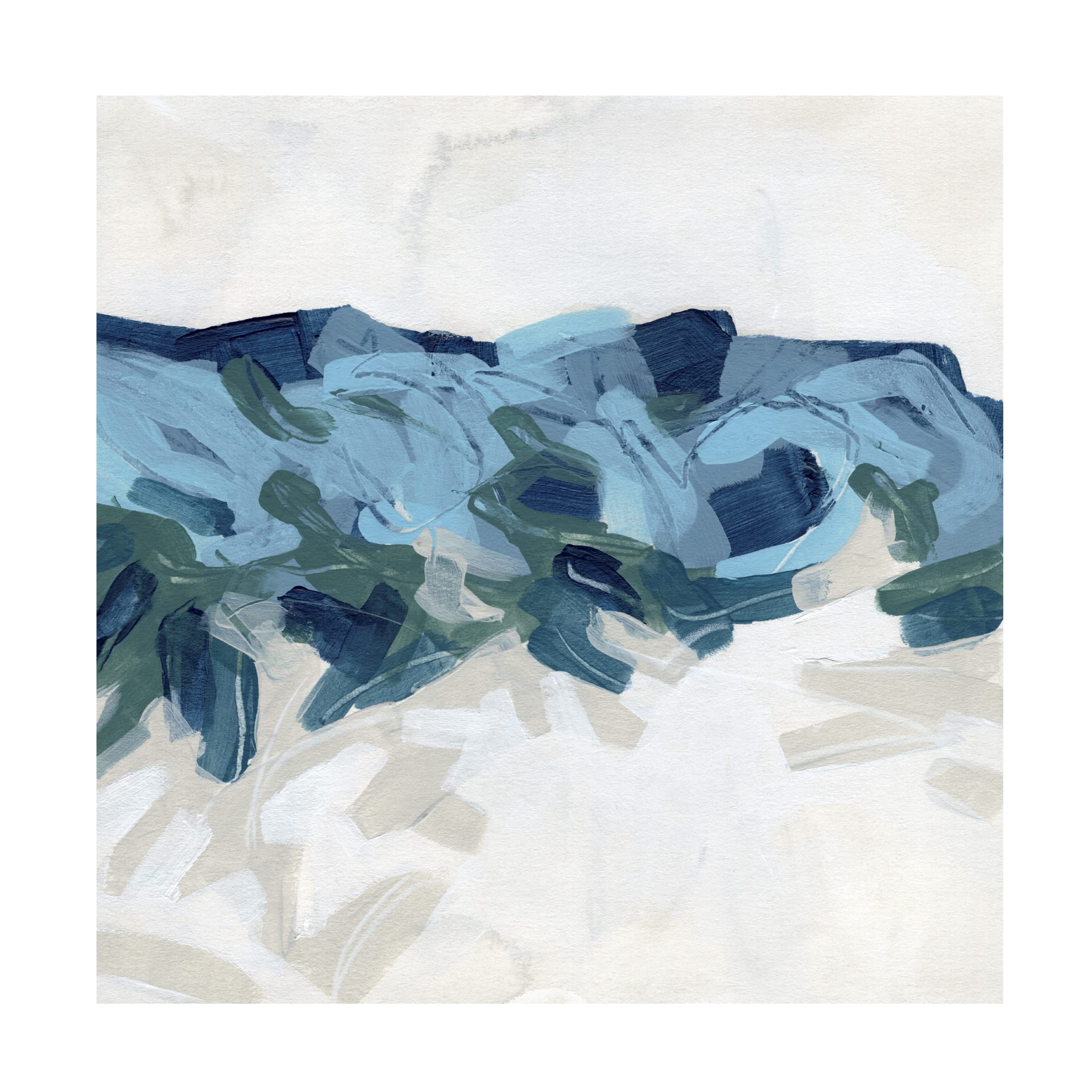 Trademark Fine Art 'Mountain Strata I' Canvas Wall Art Print by June Erica Vess - Nature Landscape Painting for Living Room, Bedroom & Office Decor