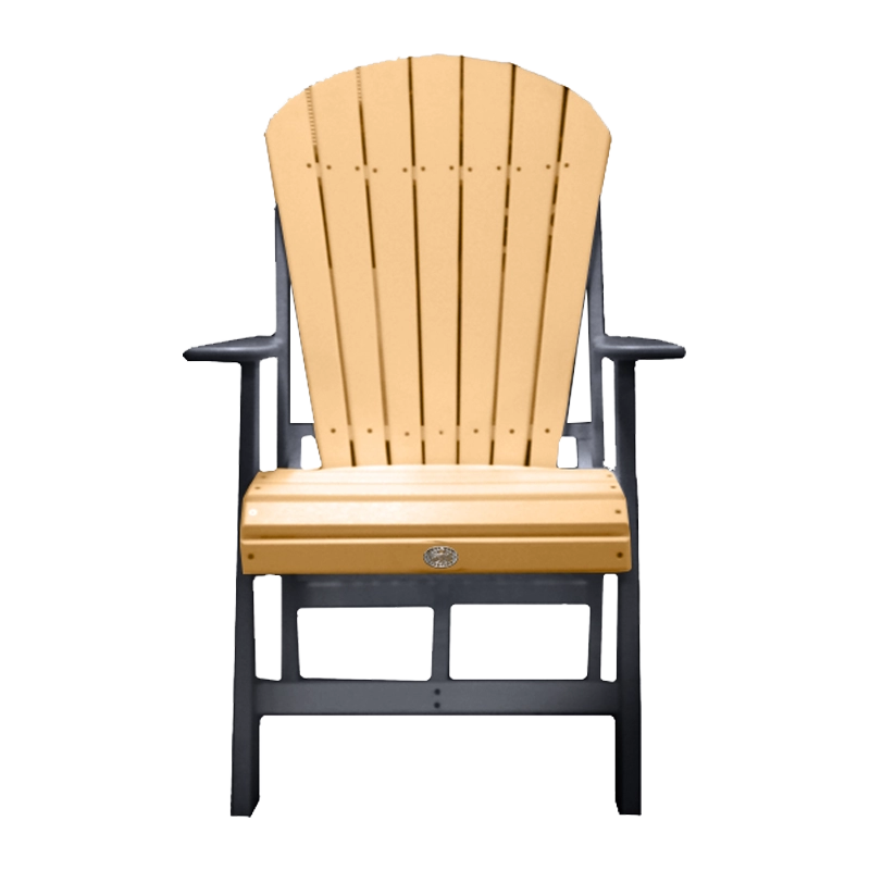 Buck USA Fan Back Outdoor Arm Chair - Heavy Duty Steel Frame & All-Weather Resin Wicker - Patio, Garden, Poolside & Deck Lounge Chair for Relaxing