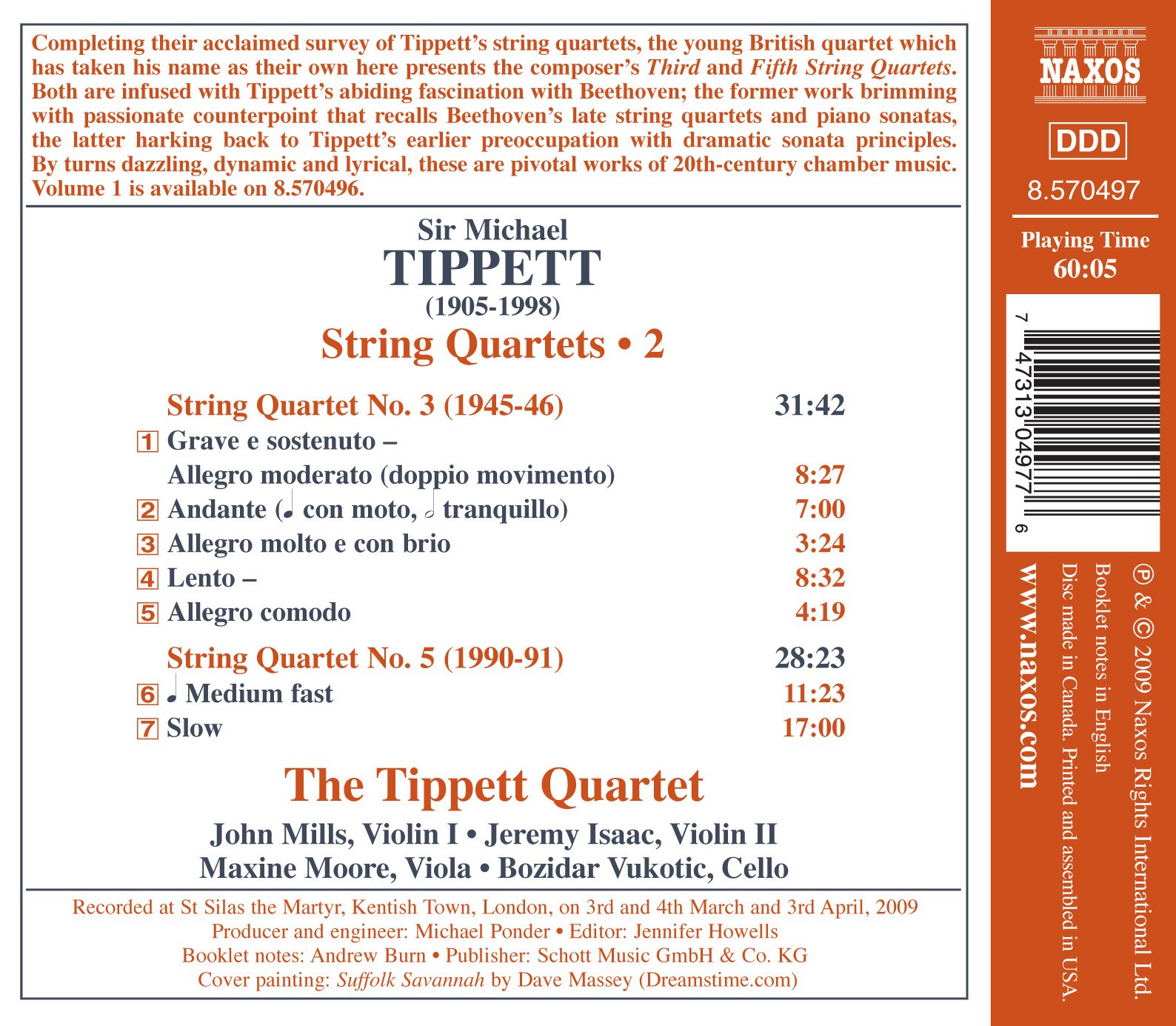 String Quartets Nos 3 & 5 - Classical Music Masterpieces for Relaxation, Study & Elegant Dinner Parties