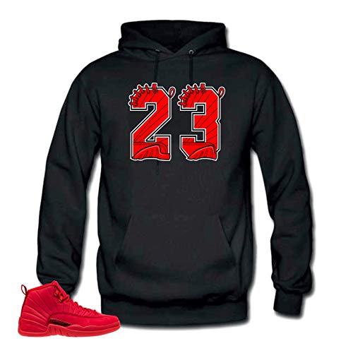 ( 12 Bulls - 23 Hoodie ) Black