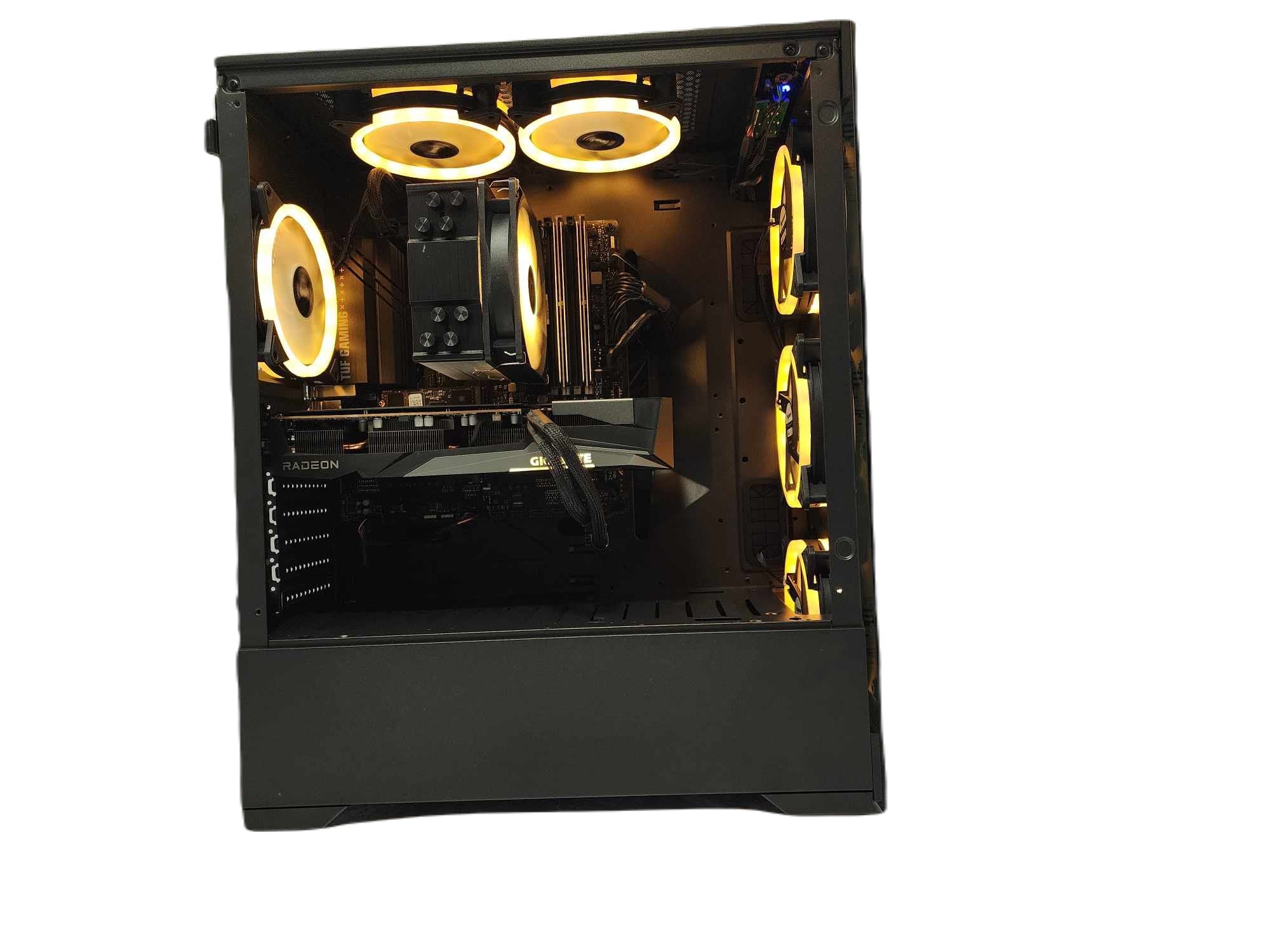 Pinnacle Gaming PC Desktop Computer - AMD Ryzen 9 9900X3D, 2TB Gen4 SSD + 2TB Storage, RX 7700 XT Graphics, 64GB RAM, Black Vog A620M - Ultimate Gaming & Streaming Setup for Esports & 4K Gaming