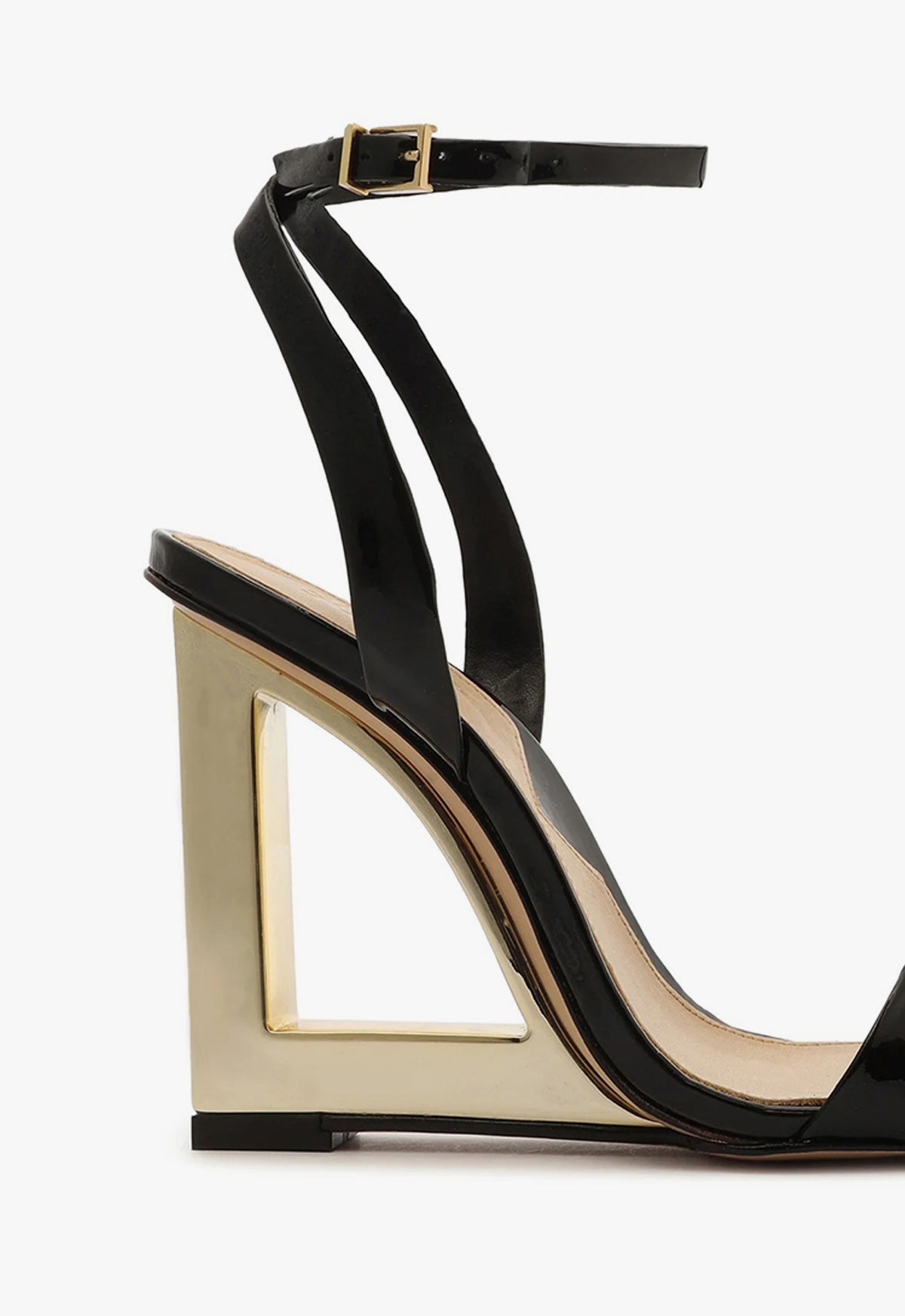 Filipa Patent Leather Sandal with 3.5 Inch Heel - Elegant Black Women's Dress Sandals for Weddings, Parties & Evening Events