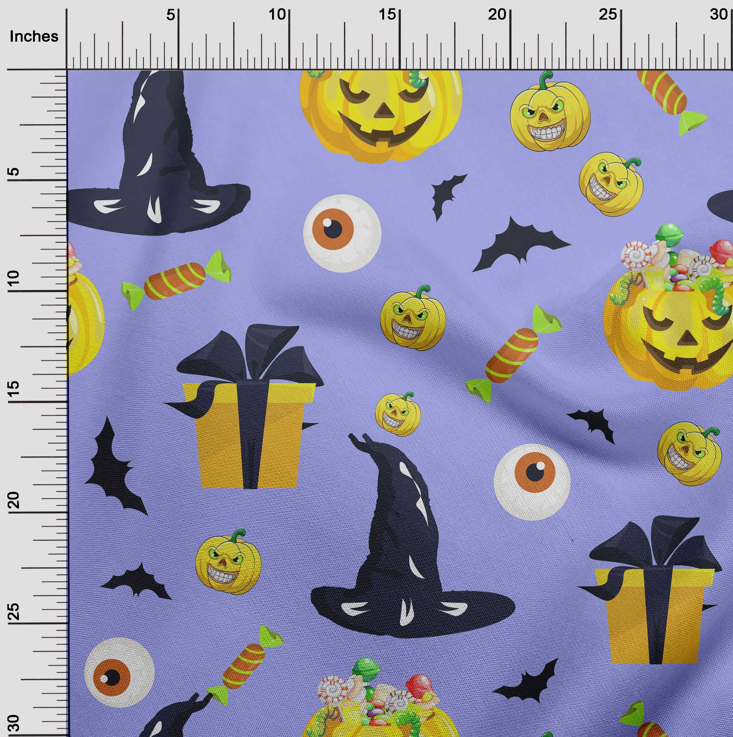 oneOone Silk Tabby Medium Purple Fabric - 42 Inch Wide Printed DIY Sewing Supplies for Halloween Costumes, Dresses & Home Decor | Premium Quality by The Yard