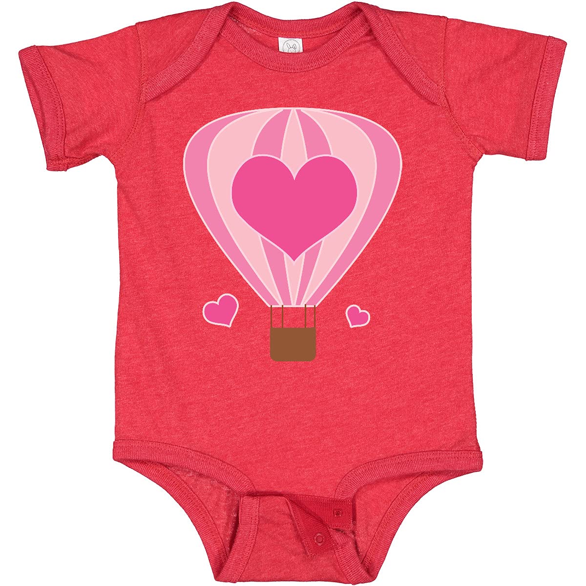 Inktastic Valentine Hot Air Balloon Baby Bodysuit - Cute Valentine's Day Outfit for Infants & Toddlers - Perfect for Valentine's Day Photos, Parties & Gifts