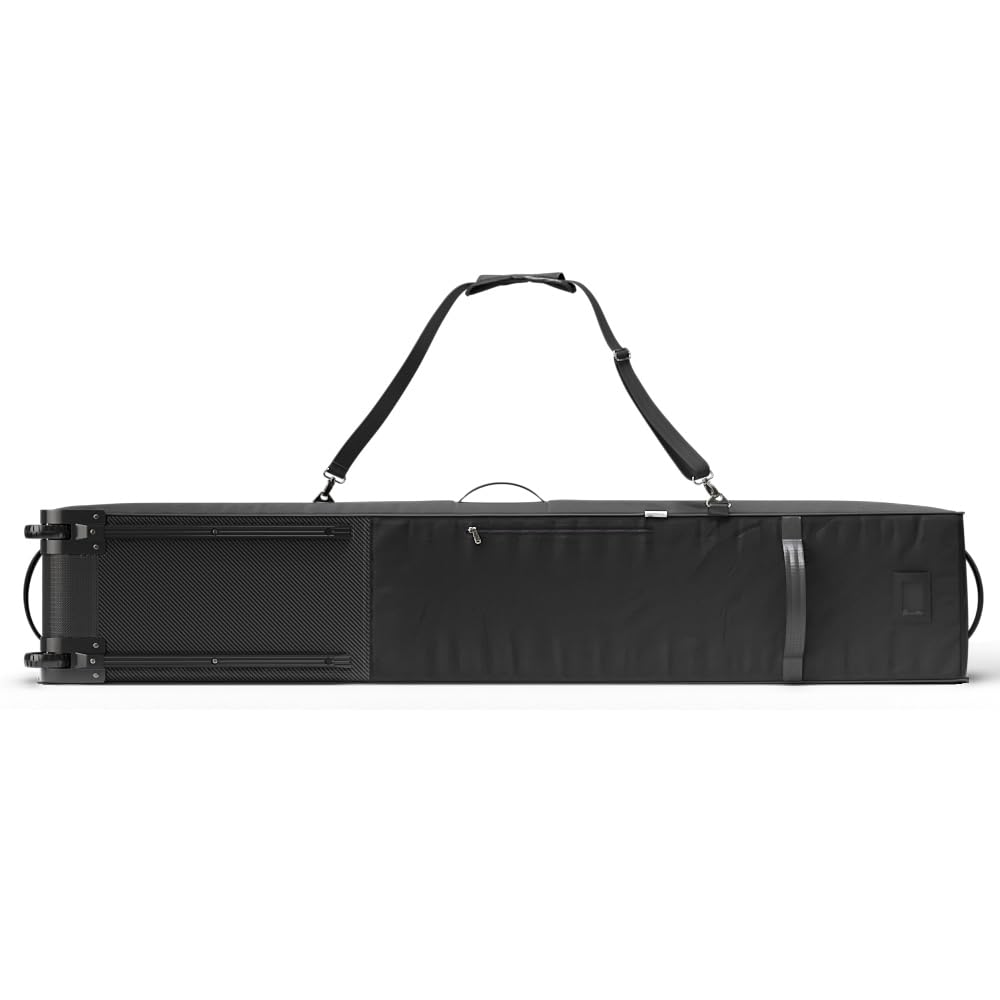 Athletico Rolling Double Ski Bag - Padded Ski Bag With Wheels for Air Travel | Durable Ski Carrier for Snowboarding Equipment | Perfect for Airplane, Resort & Mountain Travel