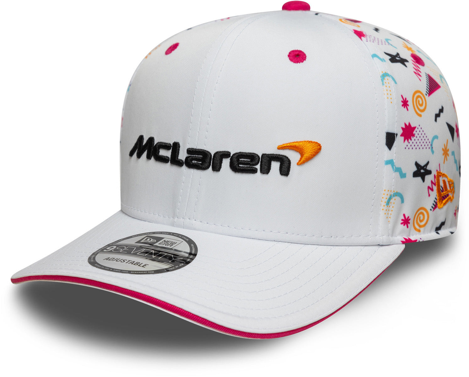 McLaren F1 New Era 9Seventy Miami GP Stretch Snapback Cap - Official Formula 1 Racing Hat for Men & Women - Perfect for Race Day, Car Shows & Sports Fans