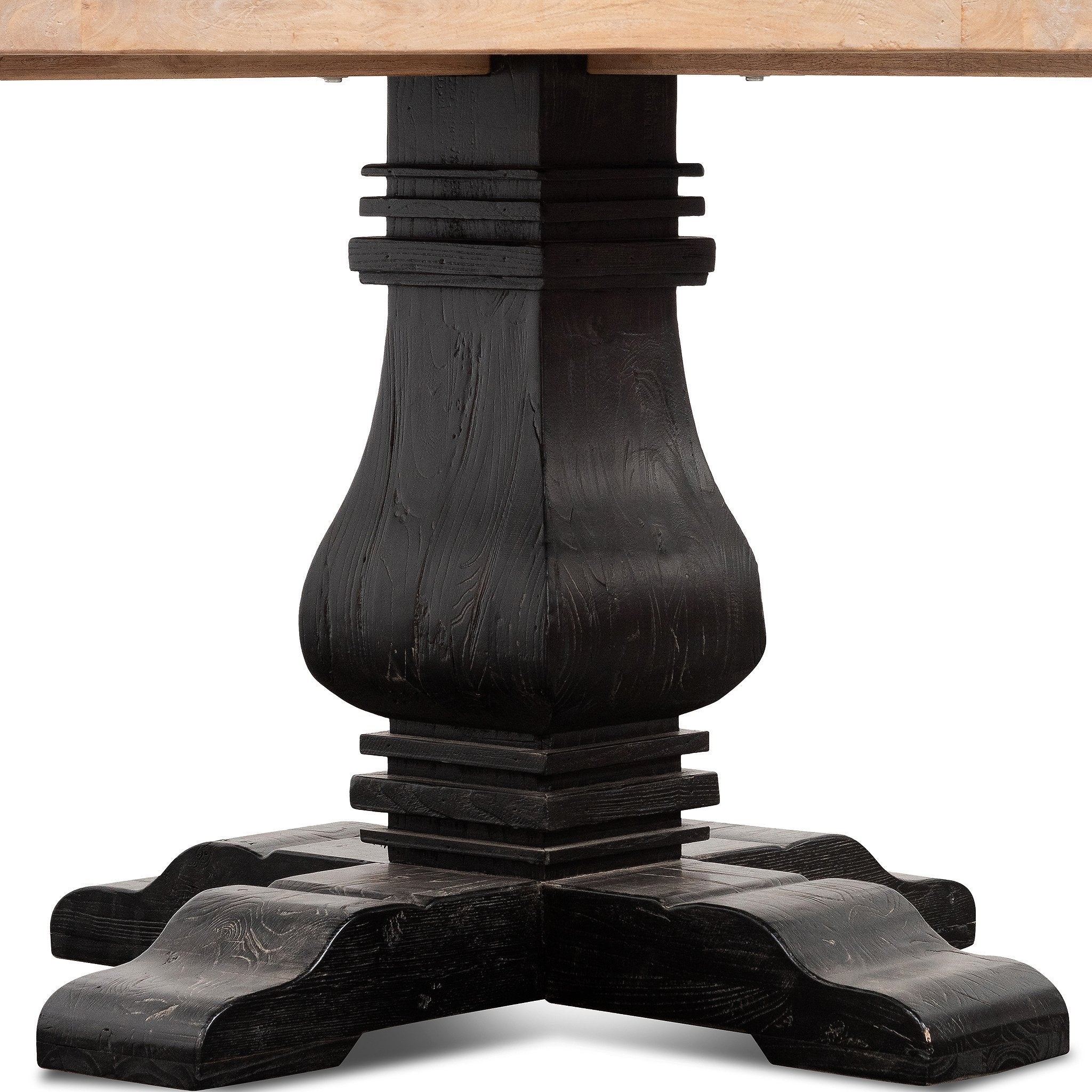 1.4m Natural Round Dining Table with Black Base - Perfect for Kitchen, Dining Room, and Small Space Gatherings