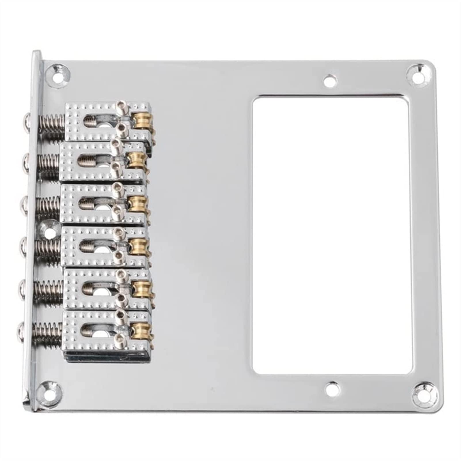 6 Roller Saddle 6 String Humbucker Guitar Bridge for Telecaster - Chrome Replacement Bridge for Tele Guitar Parts | Perfect for Upgrades & Repairs