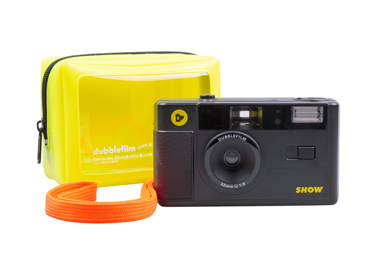 Dubblefilm SHOW 35mm Film Camera - Vintage Style Black Analog Camera for Travel & Street Photography | Perfect Gift for Film Enthusiasts