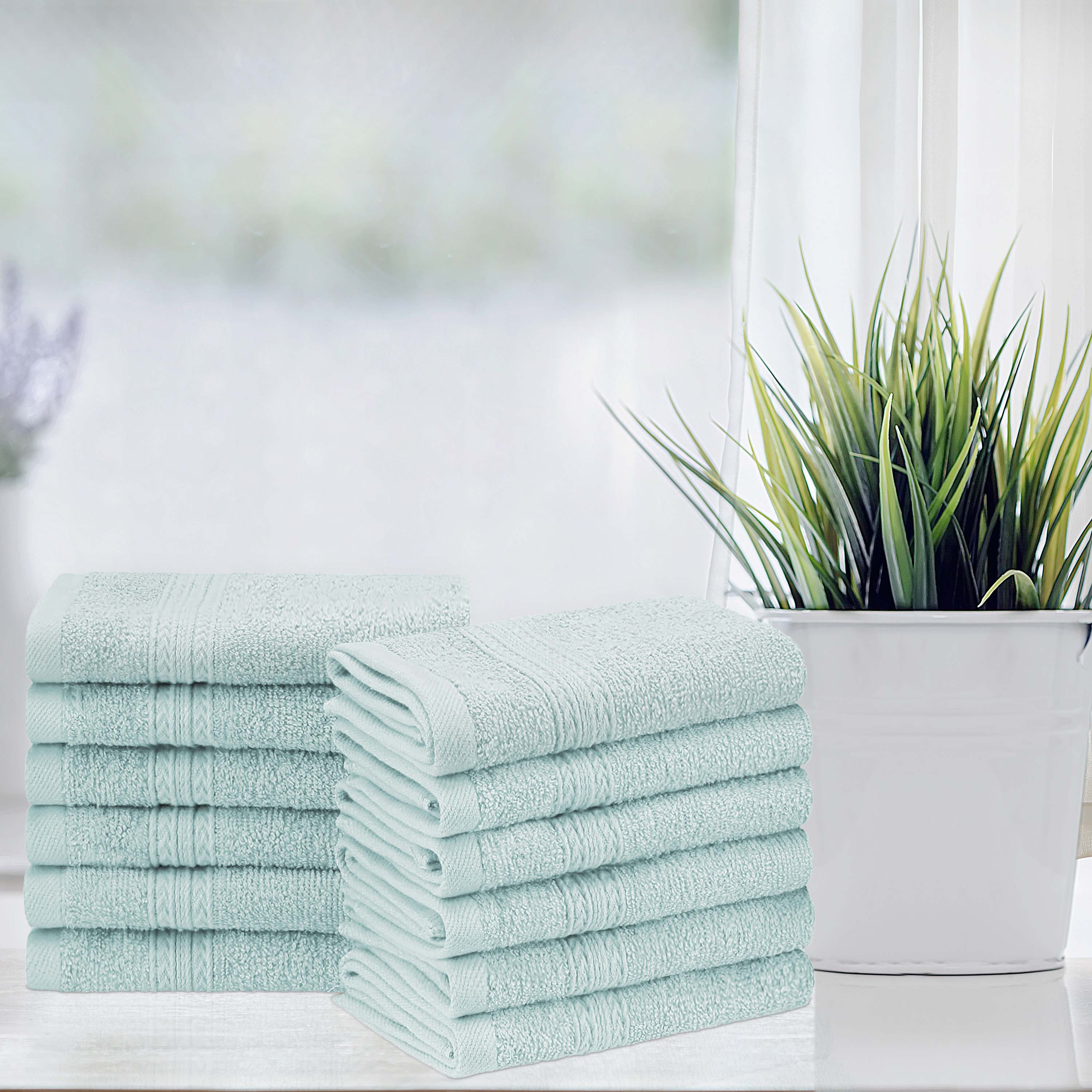 12-Piece Organic Cotton Face Towel Set | Soft, Eco-Friendly & Hypoallergenic | Perfect for Spa, Gym, Travel & Daily Skincare Routine