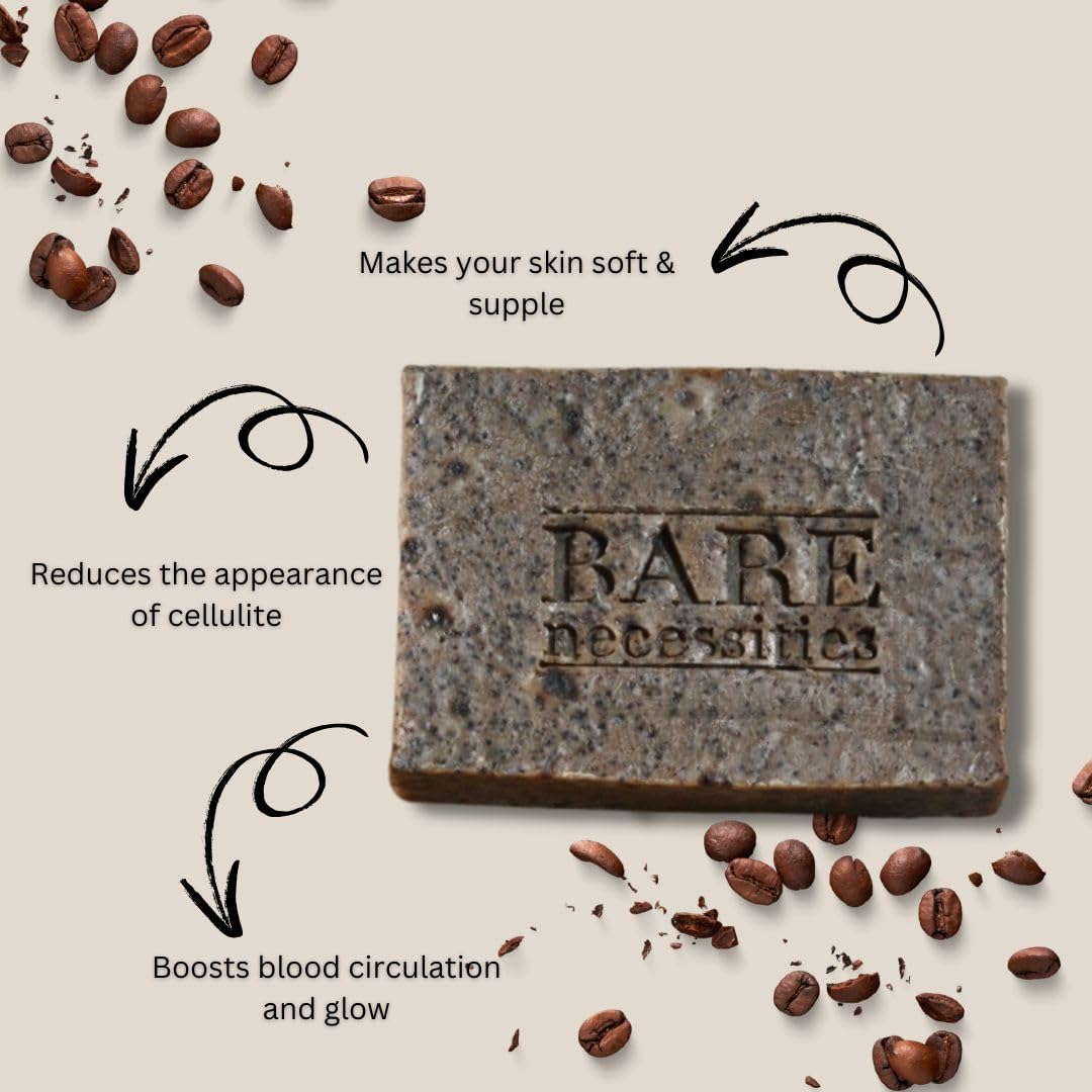 Caffeine Body Soap Bar for Men - Exfoliating, Moisturizing & Tan Removal | Handmade Natural Coffee Soap | Premium Men's Body Wash (75g) - Perfect for Shower, Gym & Travel