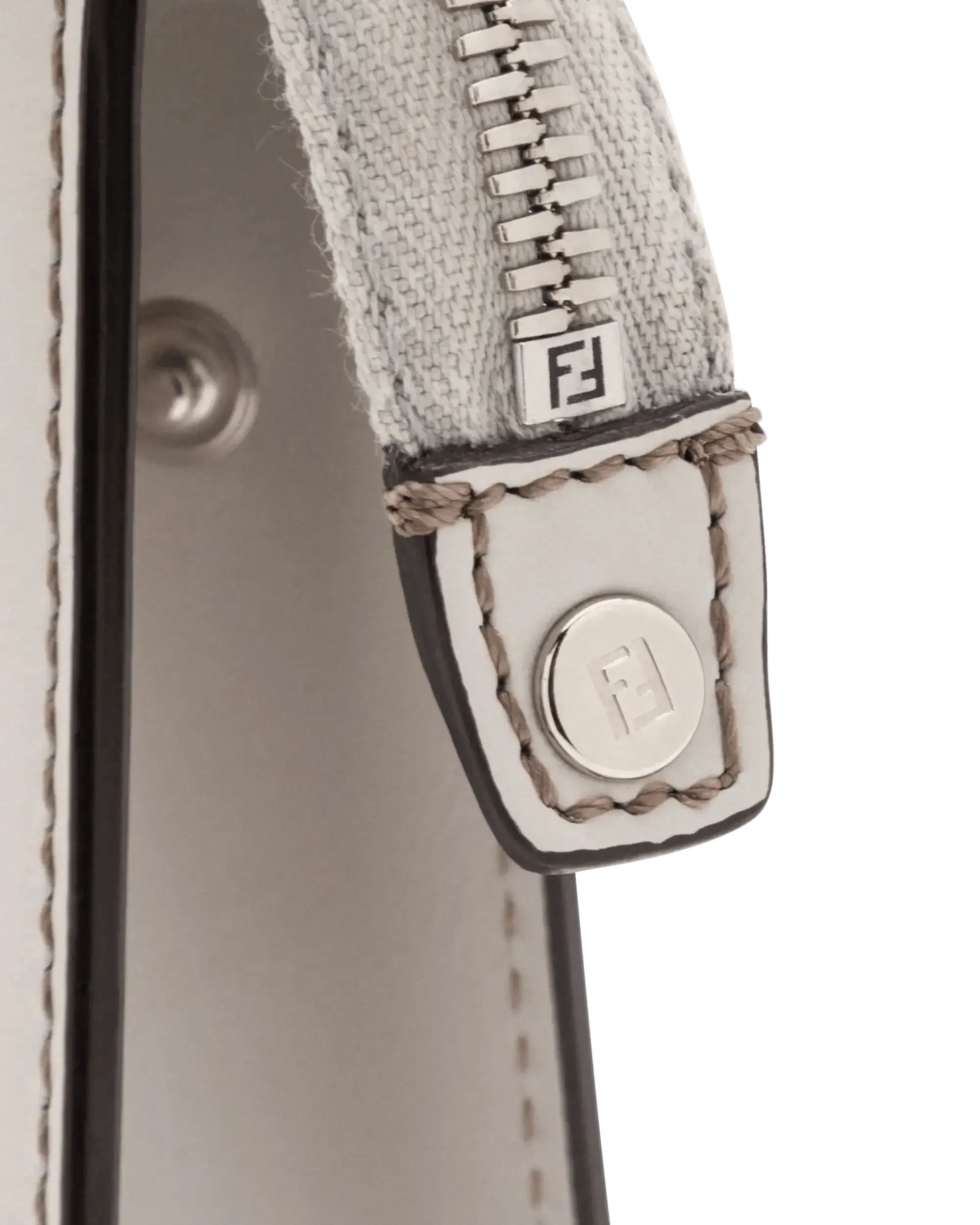 Fendi Gray Leather Clutch Bag for Women - Elegant Evening Purse for Parties, Weddings & Special Occasions