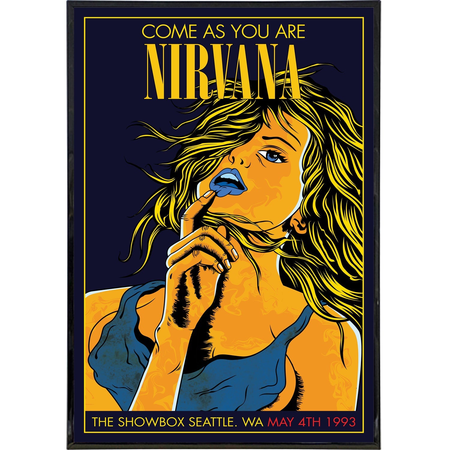 Nirvana Come As You Are Poster Print - Vintage Grunge Band Wall Art for Bedroom, Living Room & Music Studio Decor