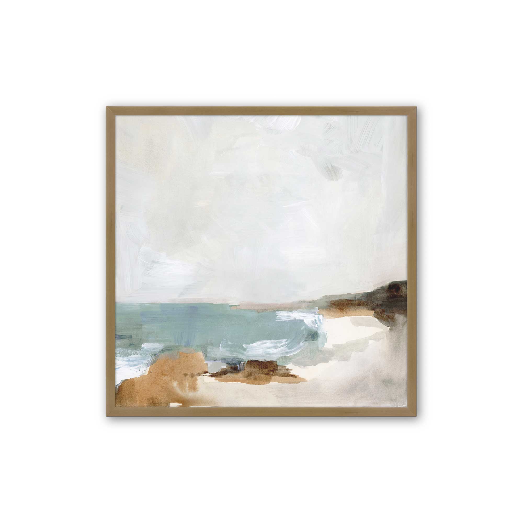 Gentle Tides and Sky II Print - Coastal Wall Art Decor for Living Room, Bedroom & Office - Ocean Wave Painting for Beach House & Nautical Theme Interiors