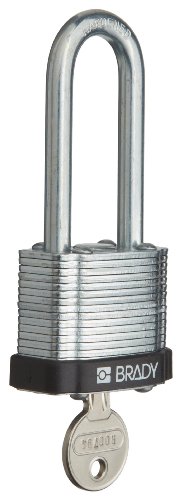 Brady Steel Lockout Tagout Padlock - 6 Pack, Keyed Different, 1-1/3