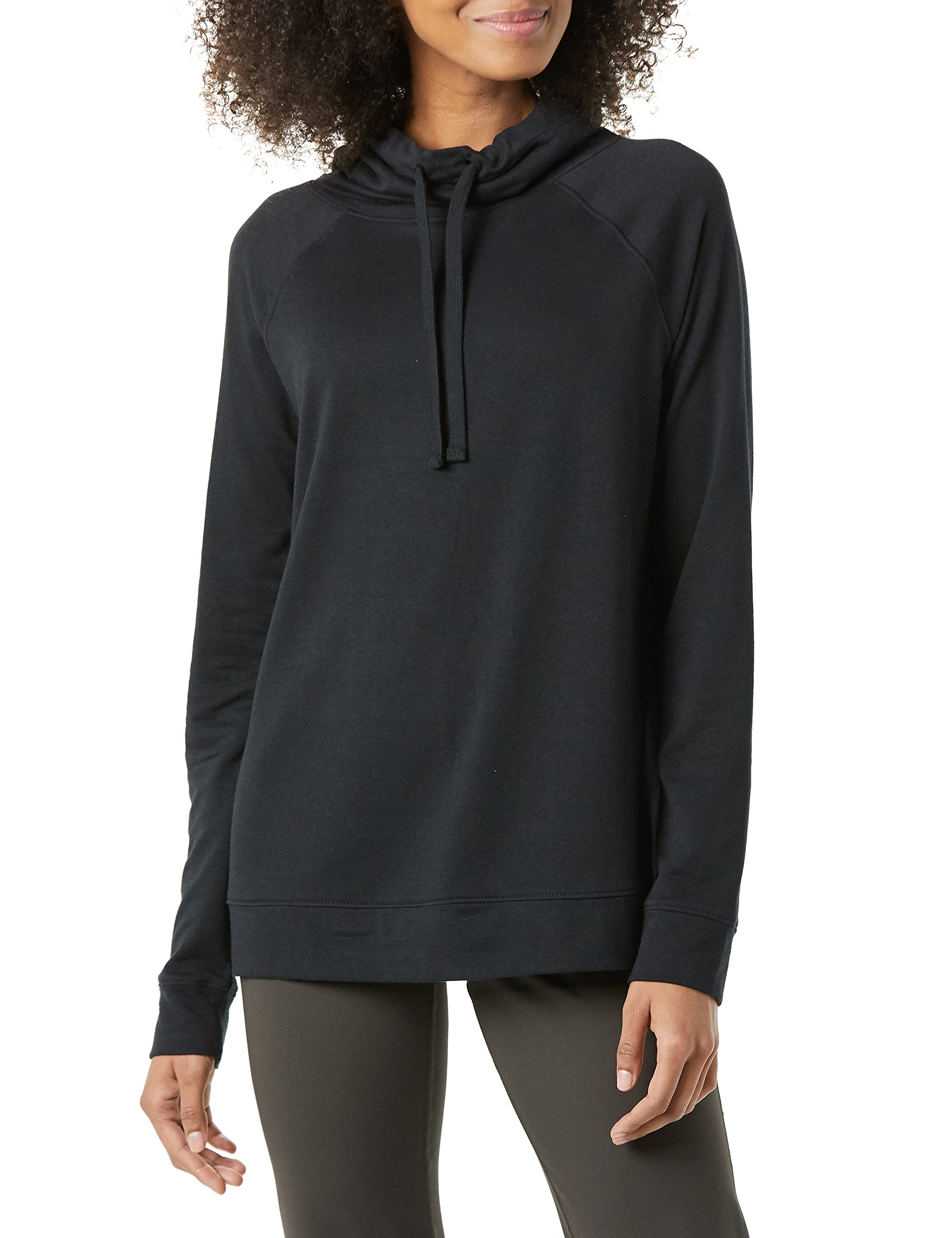 Amazon Essentials Women's Studio Terry Funnel Neck Sweatshirt - Soft Casual Pullover for Women - Perfect for Lounge Wear, Yoga, and Everyday Comfort