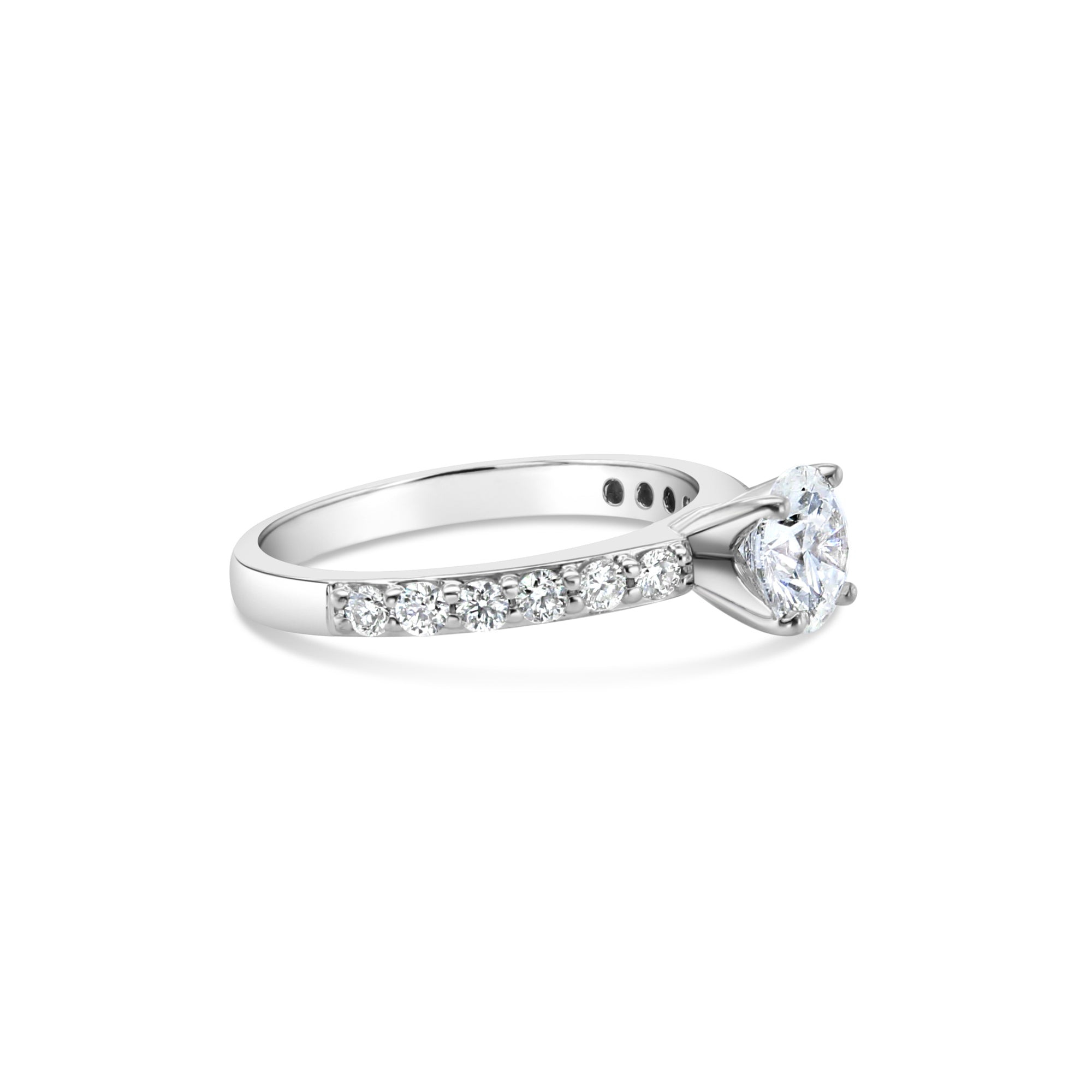 1 Carat Classic Solitaire Diamond Engagement Ring in 14K White Gold - Perfect for Proposals, Anniversaries & Bridal Jewelry