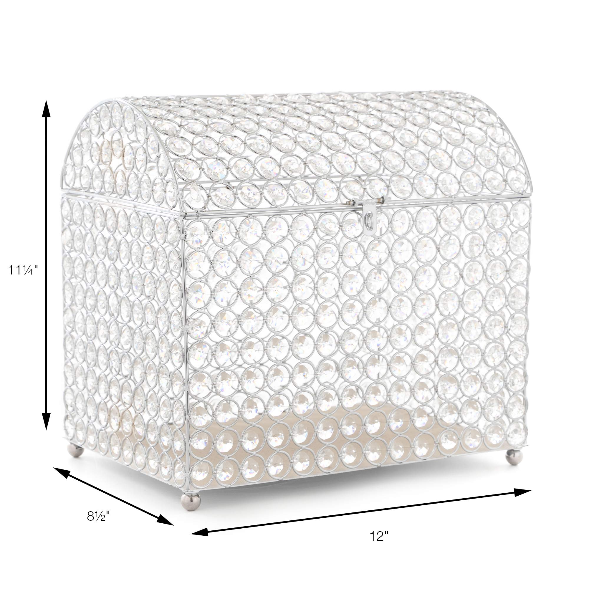 Elegant Crystal Money Card Box - Luxury Wedding Gift Holder for Cash, Jewelry, Home Decor - 12