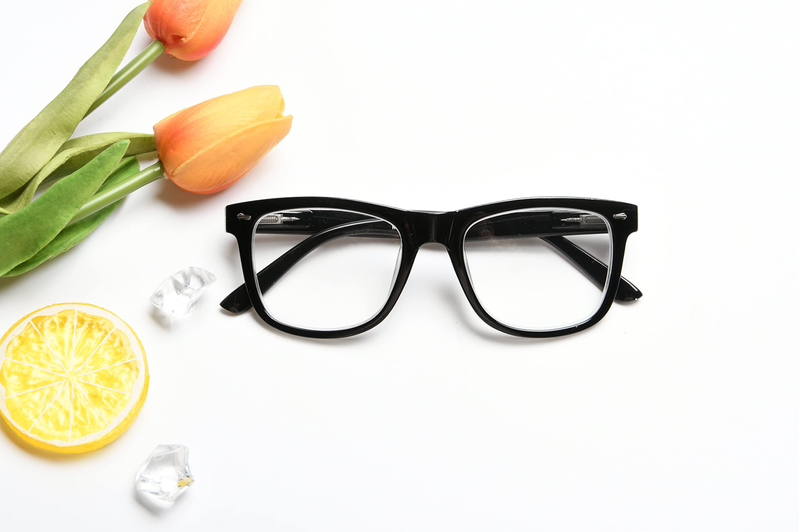 Eyekepper Men's Wide Lens Spring Hinge Reading Glasses - Lightweight & Comfortable for Reading, Computer Use & Daily Wear