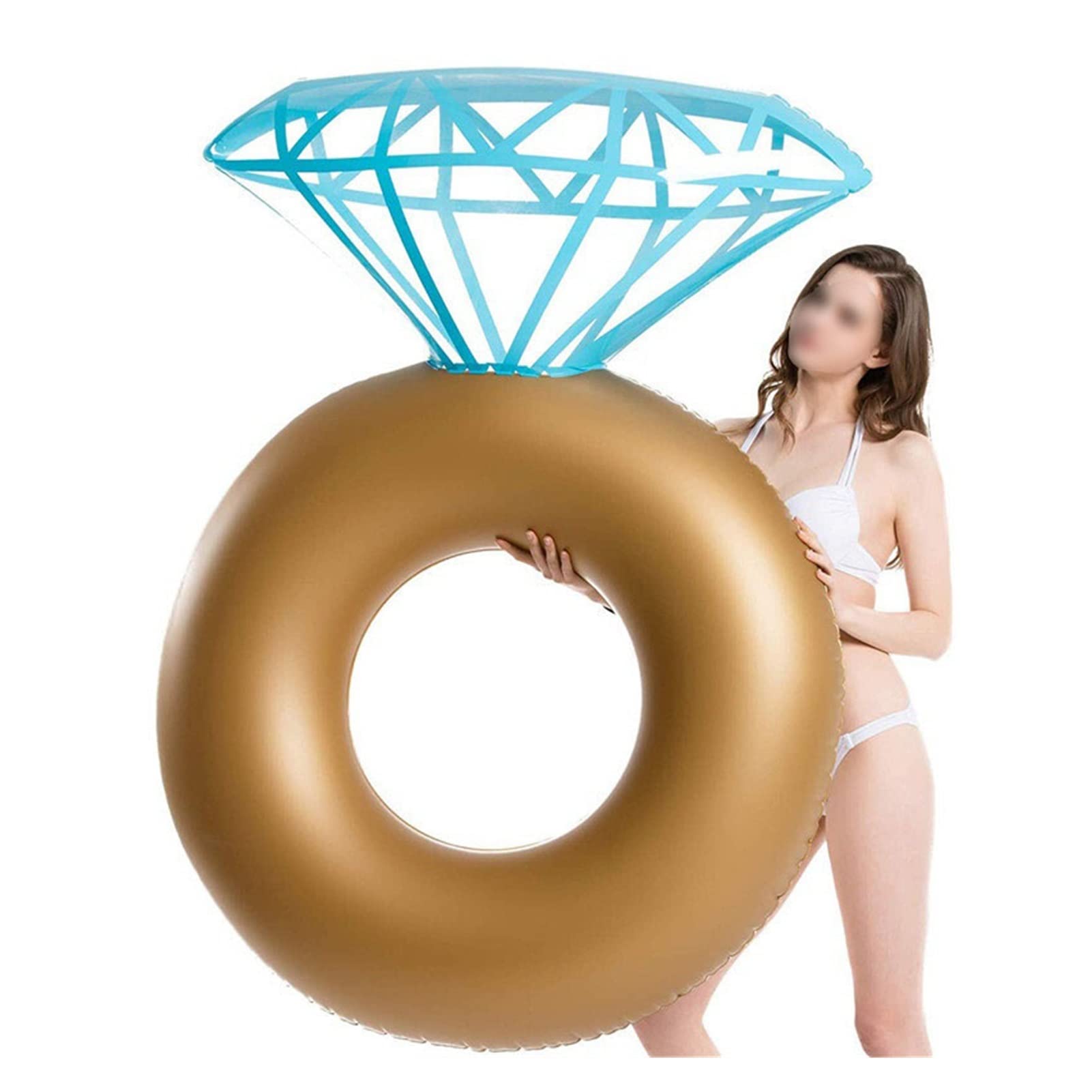 XIWALAI Inflatable Swim Ring for Women - Finger Ring Shaped Life Float, Pool & Water Park Accessories for Ladies Swimming, Water Sports | Perfect for Beach, Pool Parties & Summer Fun