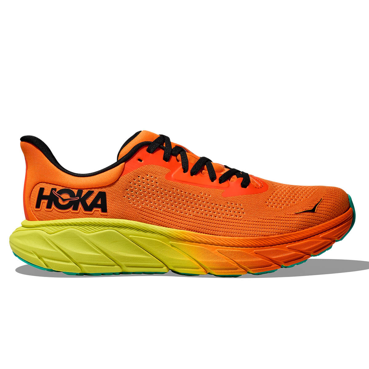 HOKA Women's Arahi 7 Running Shoes - Electric Tangerine/Black | Lightweight Cushioned Sneakers for Road Running, Jogging & Gym Workouts