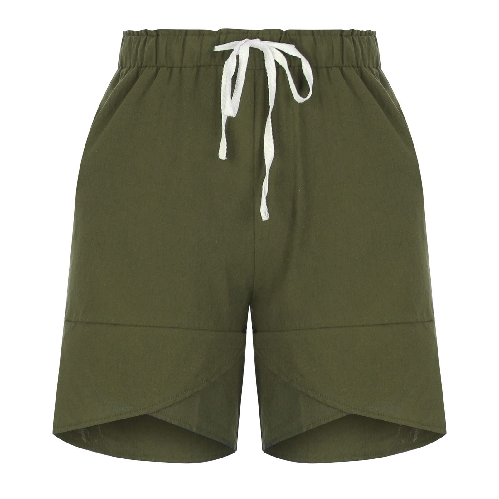Women's High Waisted Summer Shorts - Comfy Loose Lounge Bermuda for Yoga & Travel