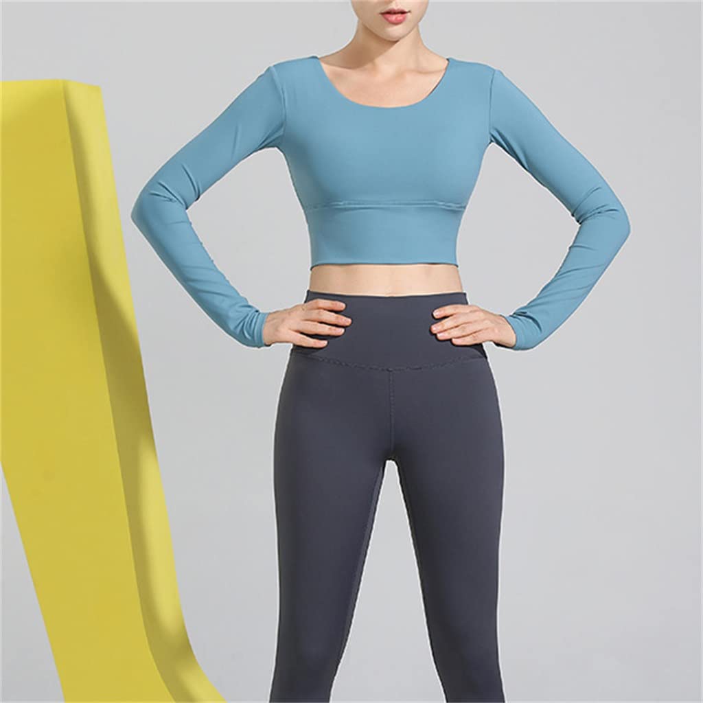 Women's Backless Yoga Tops - Cross Back Sports Crop Tops with Long & Short Sleeves for Gym, Workouts & Summer Activities | Breathable Workout Shirts for Yoga, Pilates & Fitness