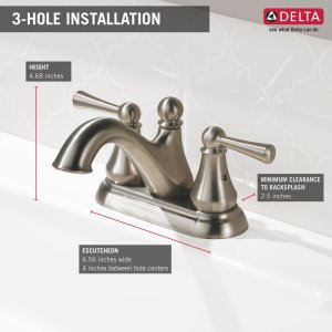 Delta Haywood Bronze Centerset Bathroom Faucet - 2 Handle Bathroom Sink Faucet with Drain Assembly in Venetian Bronze (25999LF-RB) - Perfect for Modern & Traditional Bathroom Vanities