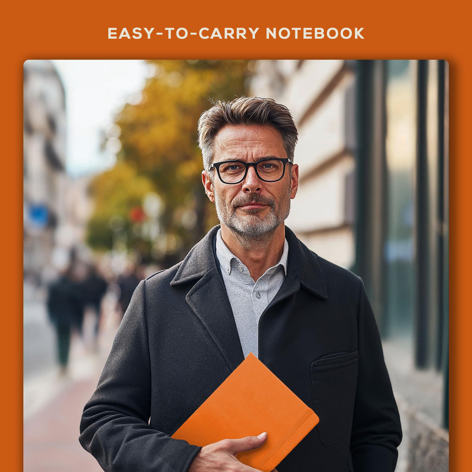 BEECHMORE A5 Lined Journal Notebook - 5.8 x 8.3 Inch Hardcover Leather Writing Notebook with 160 Pages, 120 GSM Thick Paper - Perfect for Work, School, Travel & Daily Journaling - Gift Box Included