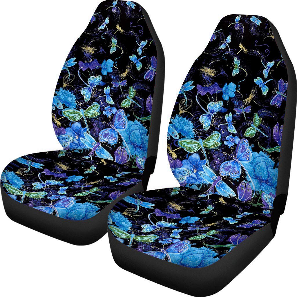 Premium Dragonfly Car Seat Covers - Universal Fit for Cars, SUVs & Trucks | Front Seat Protectors | Auto Interior Accessories for Comfort & Style | Perfect for Daily Commute, Road Trips & Family Travel