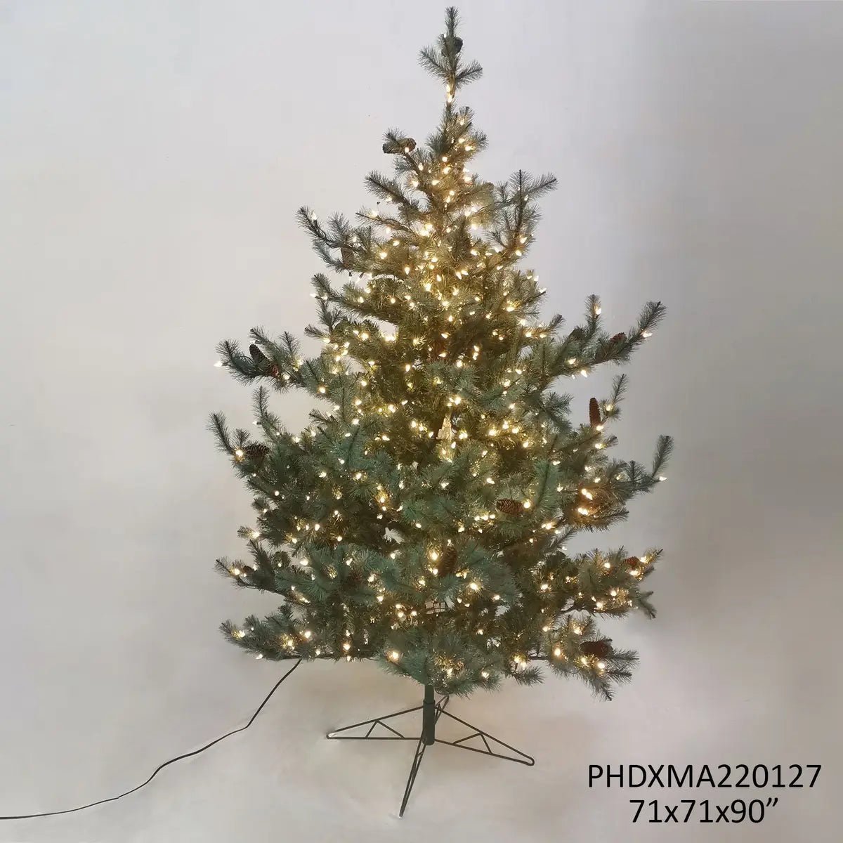 7.5' Pre-Lit Porch View Home Signature Christmas Tree with Warm White LED Lights - Perfect for Indoor and Outdoor Holiday Decorations