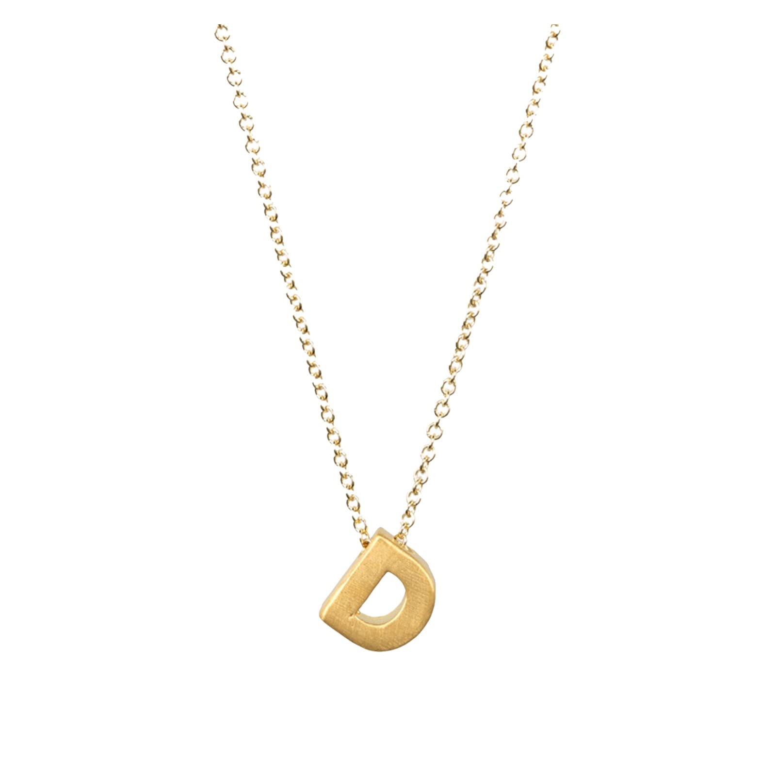 Dainty Gold Initial Necklace for Women - Layered A-Z Alphabet Jewelry for Everyday Wear