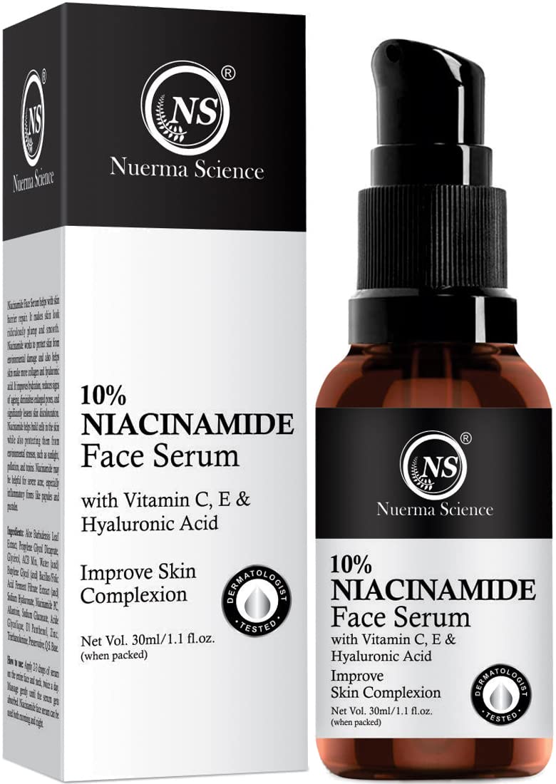 Nuerma Science 10% Niacinamide Face Serum for Acne Marks & Blemish Removal - Oil Balancing Serum with Zinc for Oily & Acne-Prone Skin | Skin Clarifying Anti-Acne Treatment | 30ml | Perfect for Daily Skincare Routine & Post-Acne Recovery