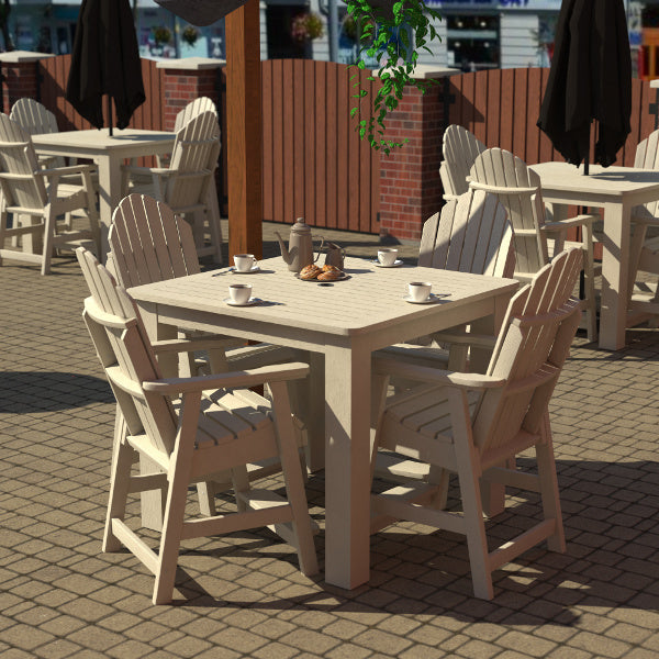 Premium Muskoka 5-Piece Square Counter Bistro Dining Set - Outdoor Patio, Garden, Deck & Poolside Furniture for Relaxing Meals