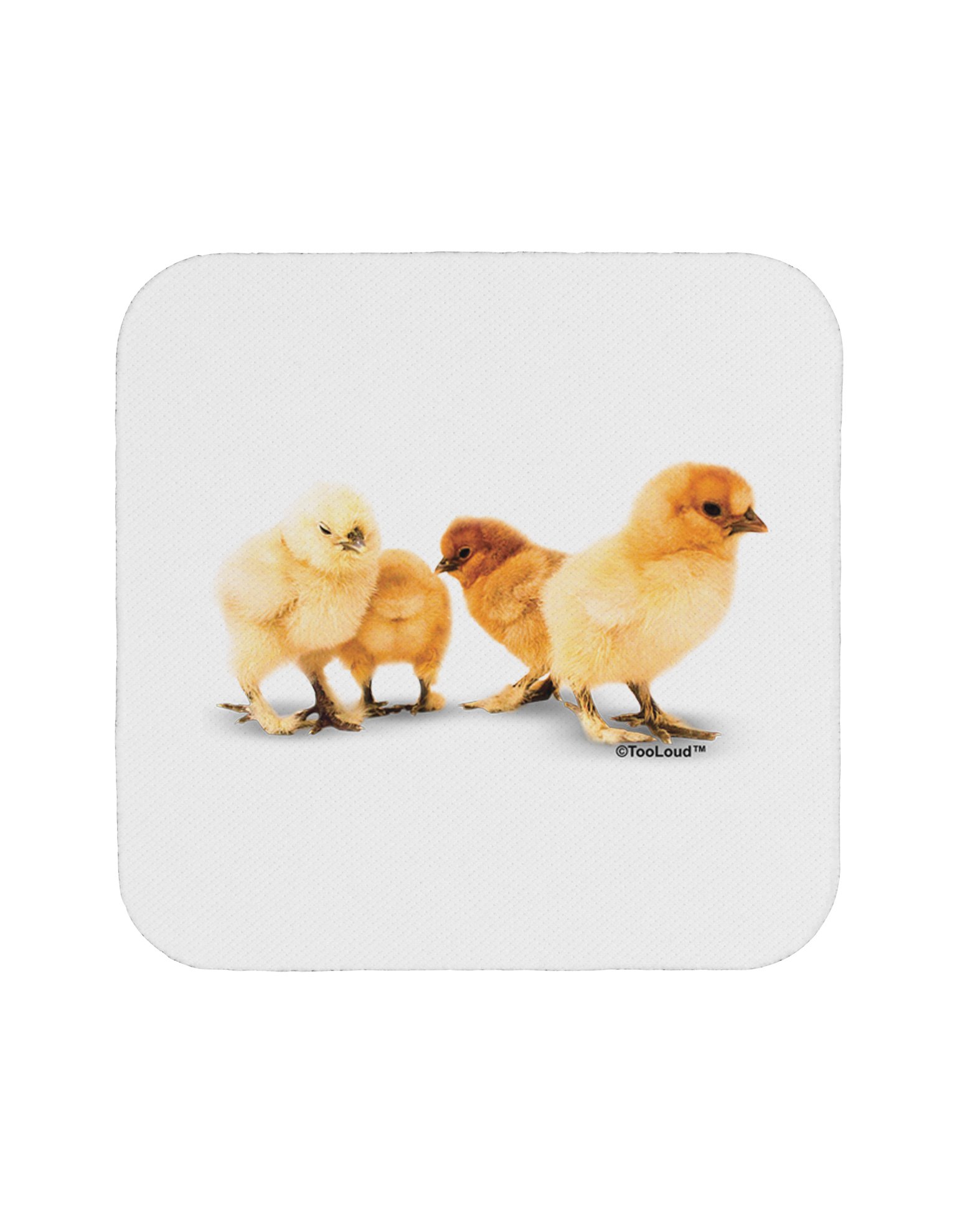 TooLoud Cute Chicks Coasters Set of 6 - Absorbent Drink Coasters for Coffee, Tea, and Beverages - Fun Kitchen & Dining Table Decor for Home, Office, or Party Use