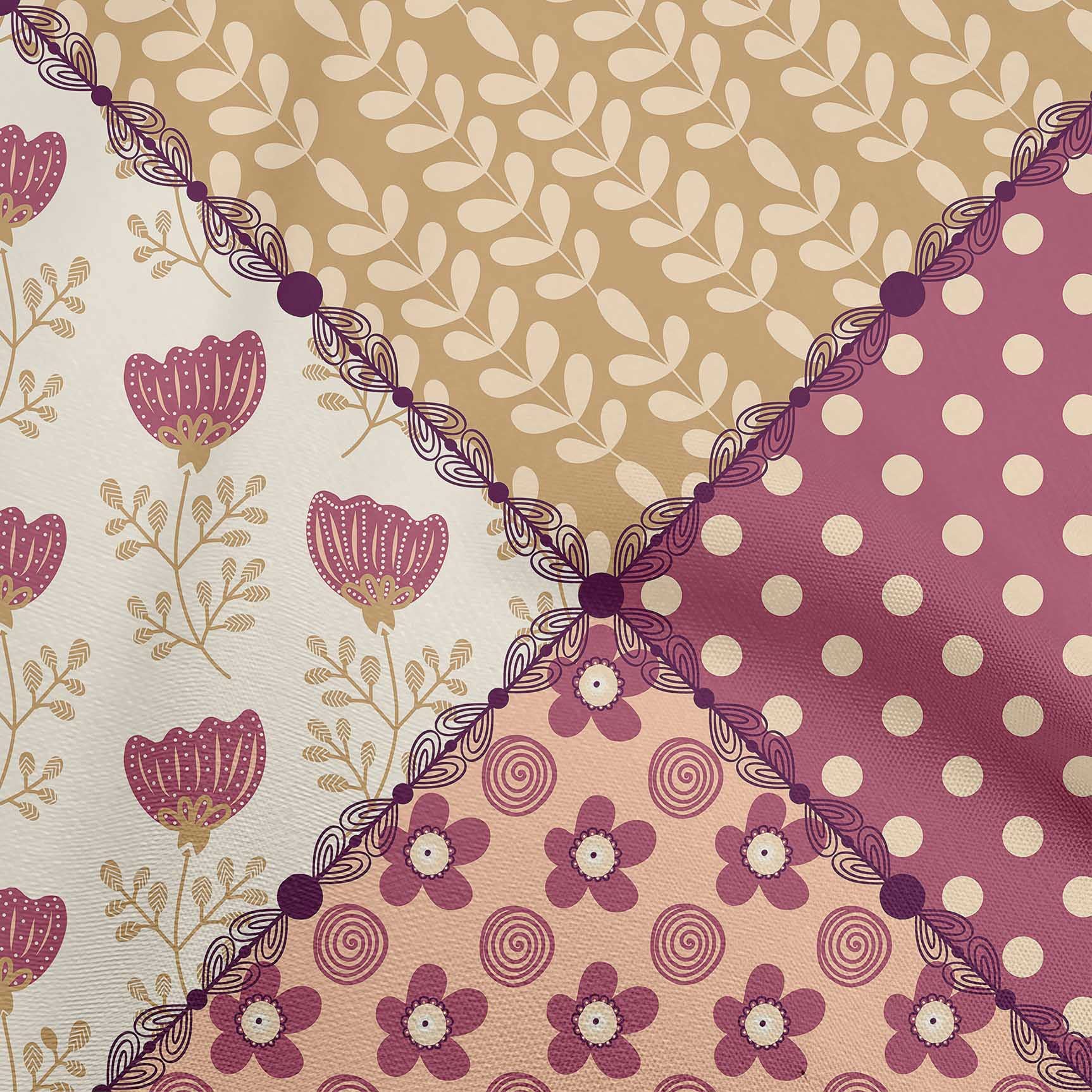 oneOone Rayon Pink Floral Printed Fabric by The Yard - 56 Inch Wide for DIY Clothing, Dresses, Skirts & Home Decor Sewing Supplies | Soft & Lightweight Material for Crafting, Quilting & Fashion Projects