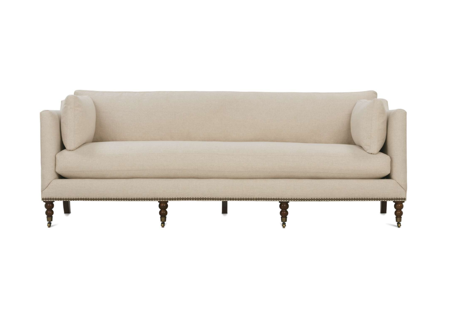 Miller Long Sofa - Modern Comfortable Fabric Sectional Couch for Living Room, Lounge, and Home Theater - Perfect for Family Gatherings and Relaxation