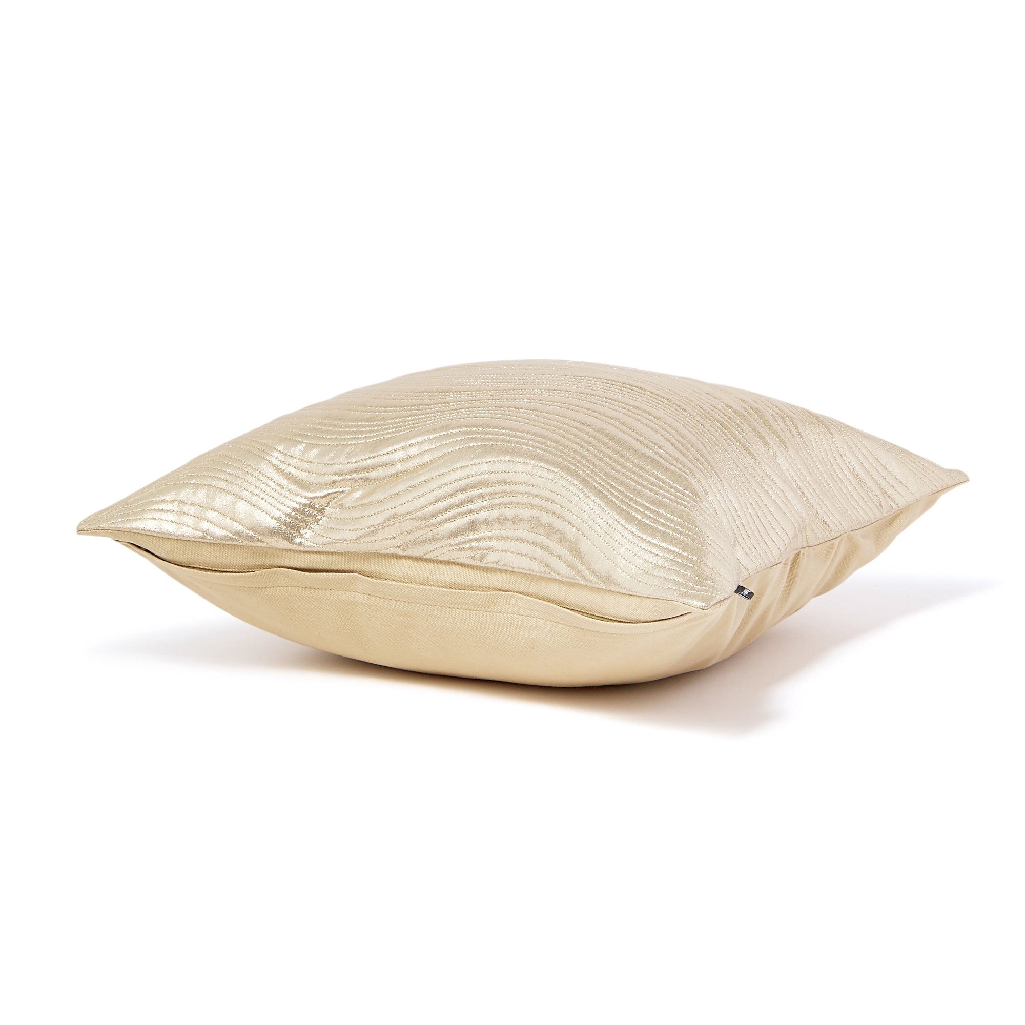Luxury Metallic Gold Quilted Cushion Cover 18x18 Inches - Elegant Home Decor for Sofa, Bed & Living Room