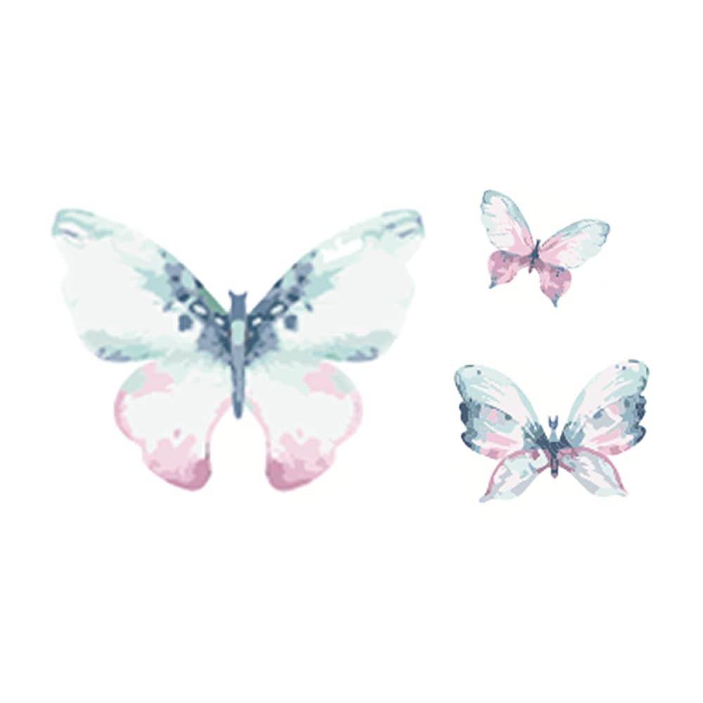 Edible Crystal Candy Wafer Paper Wild Butterflies - DIY Cake Decorations, Cupcake Toppers & Wedding Dessert Garnish for Baking, Party & Special Events