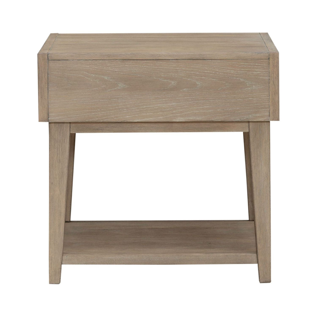 Modern Brentwood End Table - Small Side Table for Living Room, Bedroom, Office - Nightstand with Storage Shelf, Perfect for Coffee, Books, and Decor