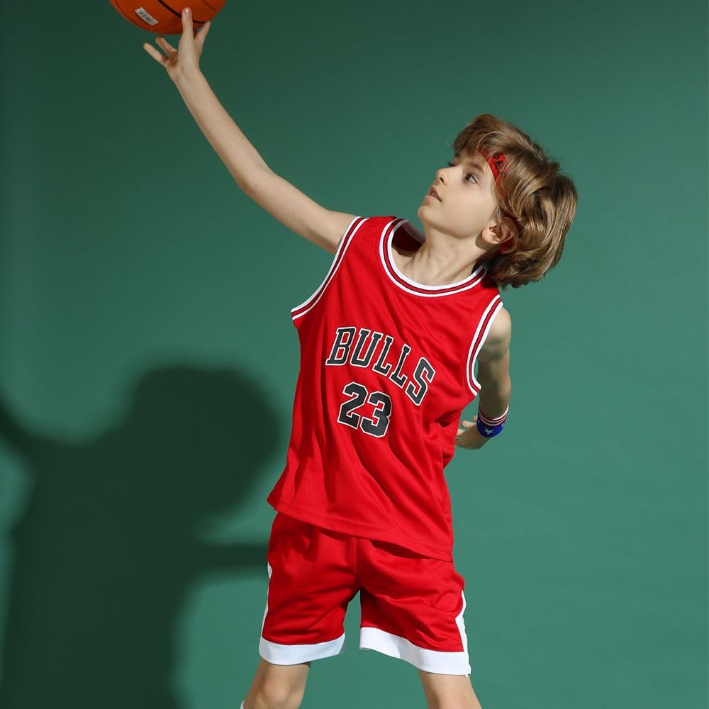 FUTERLY 2-Piece Boys Basketball Outfit - Sleeveless Jersey and Shorts Set for Kids Ages 4-14 | Youth Basketball Uniform for Training & Games | Perfect for School Teams, Summer Camps & Outdoor Sports