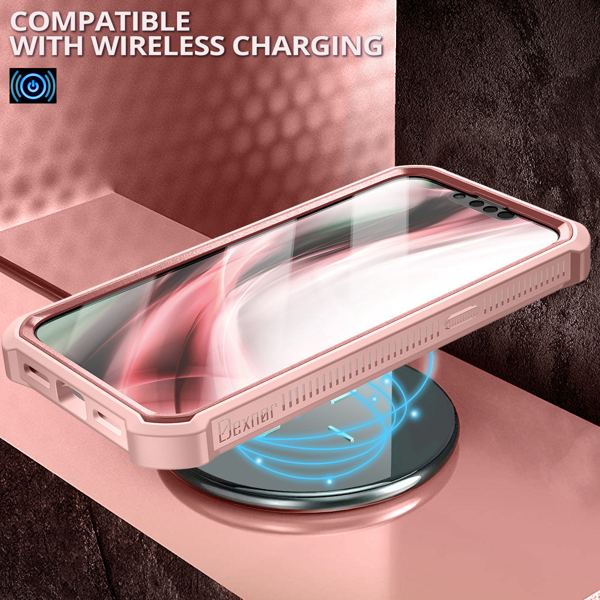 Dexnor Heavy Duty Shockproof Case for iPhone 13 Pro Max with Built-in Screen Protector & Adjustable Kickstand - Perfect for Outdoor Activities, Travel, and Daily Protection
