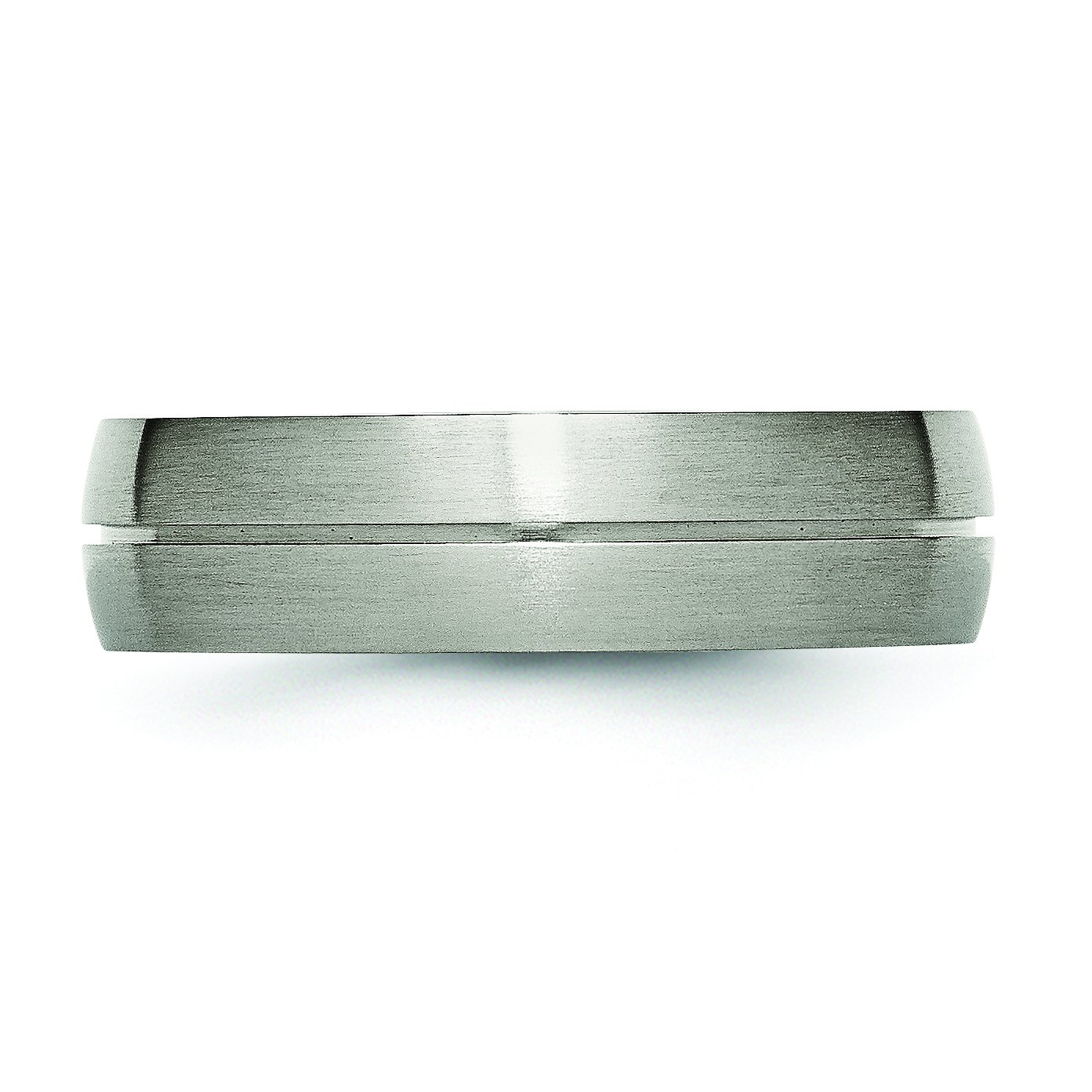 Men's Titanium 6mm Grooved Satin Wedding Band Ring - Durable & Comfortable for Everyday Wear, Anniversary & Engagement Gifts