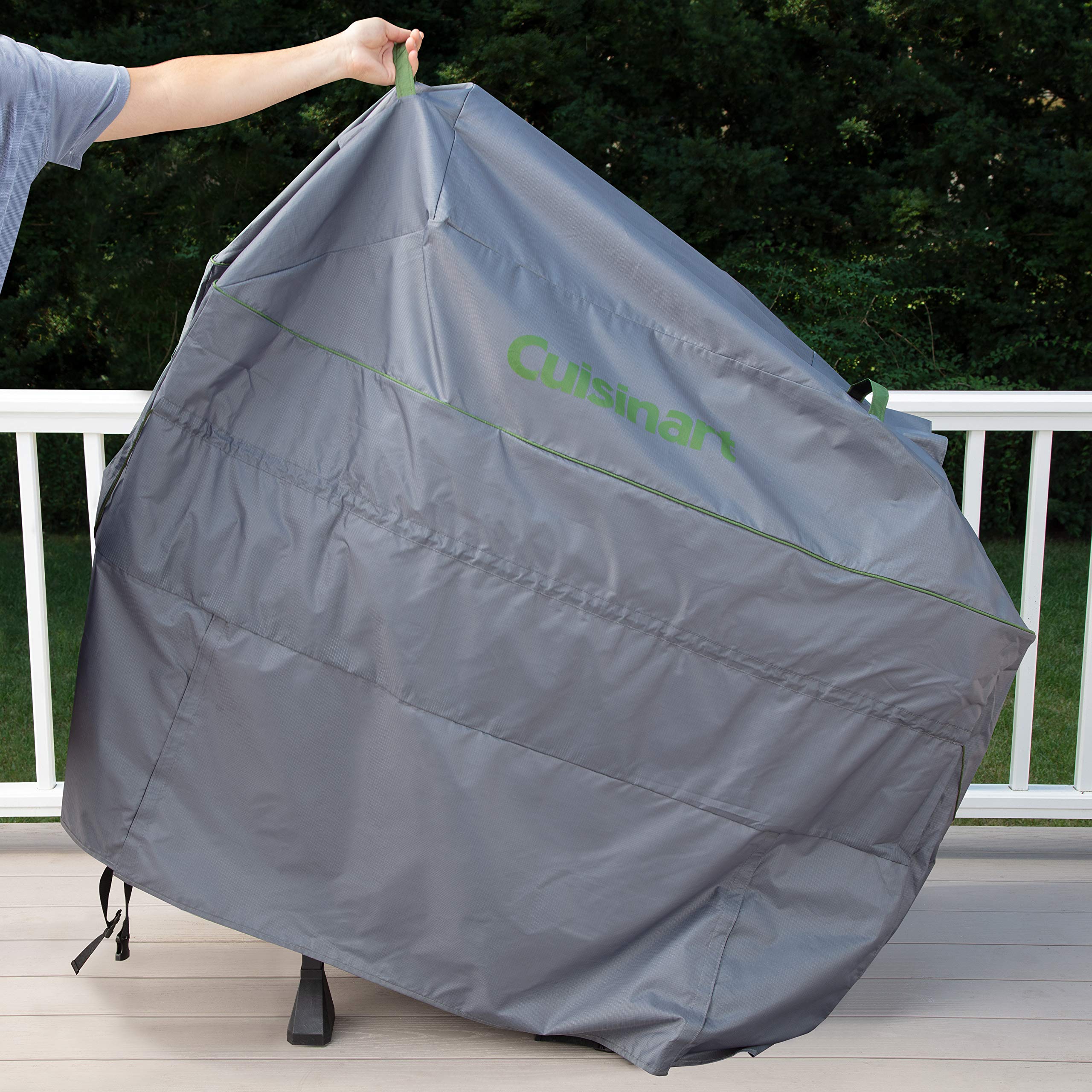 Cuisinart CGC-810 Premium Lightweight Grill Cover for Outdoor BBQ - Size 60, Weather-Resistant Grey Fabric - Perfect for Gas & Charcoal Grills, Patio & Backyard Use