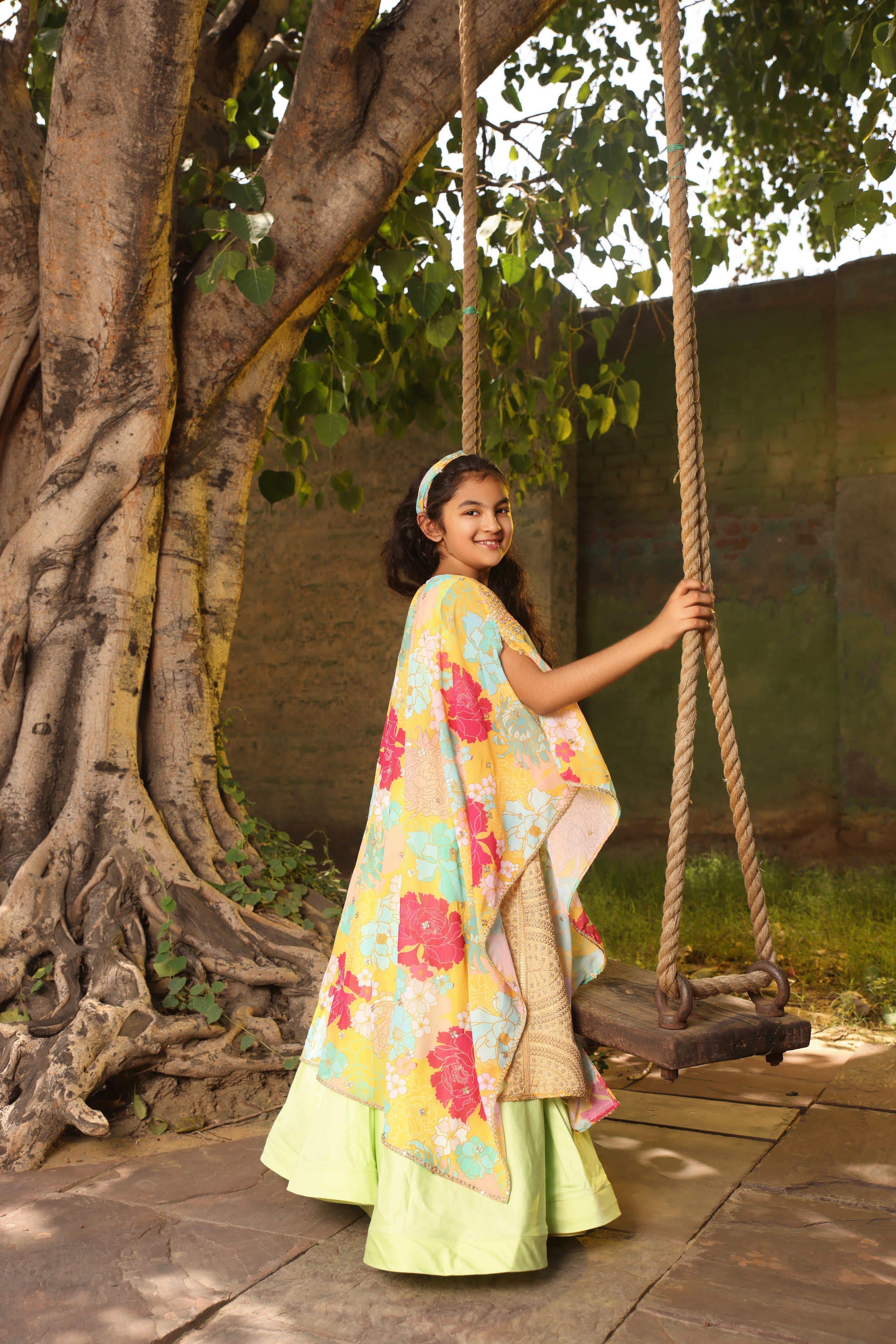 Pre Order: Stylish Green Anarkali Pant Set with Printed Cape - Elegant Indian Ethnic Wear for Women, Perfect for Weddings, Parties & Festive Occasions
