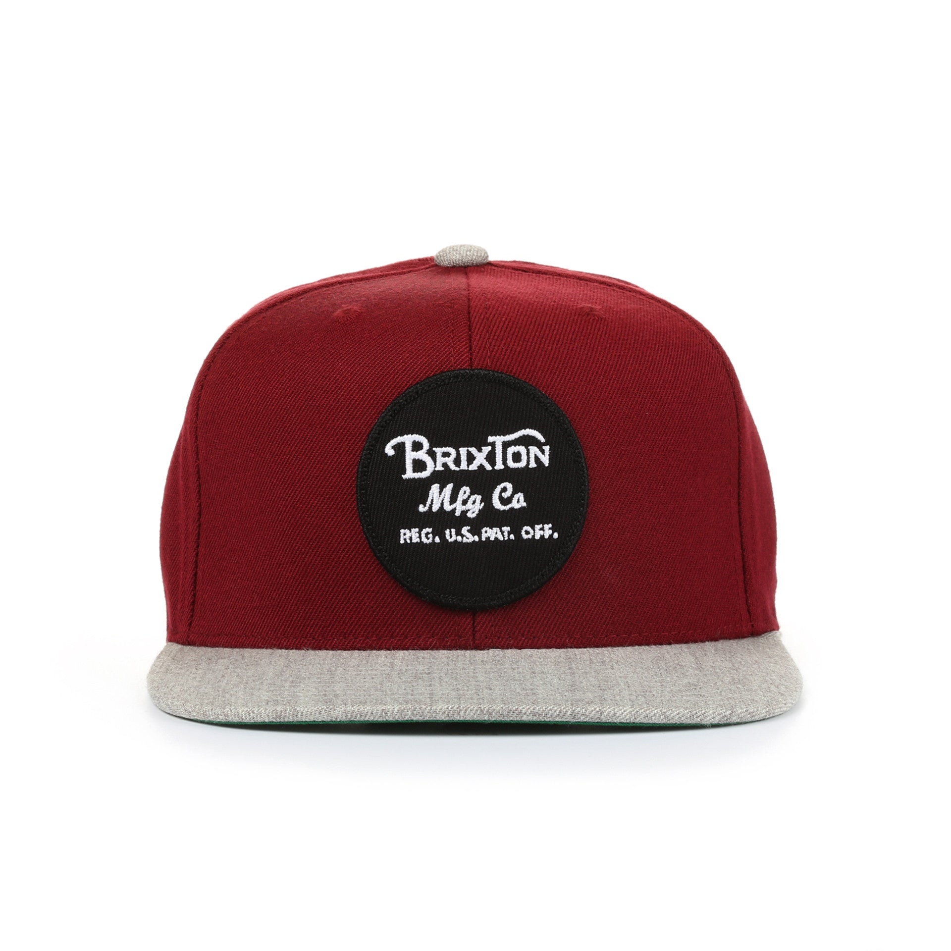 Brixton Wheeler Snapback Hat for Men & Women - Adjustable Burgundy Baseball Cap for Outdoor, Sports & Casual Wear