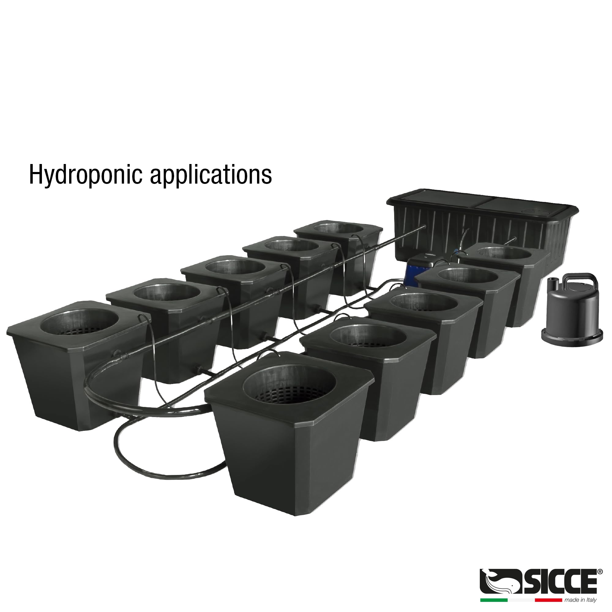 SICCE Ultra Zero 793 GPH Multi-Purpose Water Pump - Quiet Durable Aquarium, Fish Tank, Fountain, Pond, Hydroponics, Terrarium Pump - Garden Hose Connection with Portable Handle - Freshwater & Saltwater Safe - Ideal for Indoor/Outdoor Water Features, Hydroponic Systems, and Aquatic Habitats