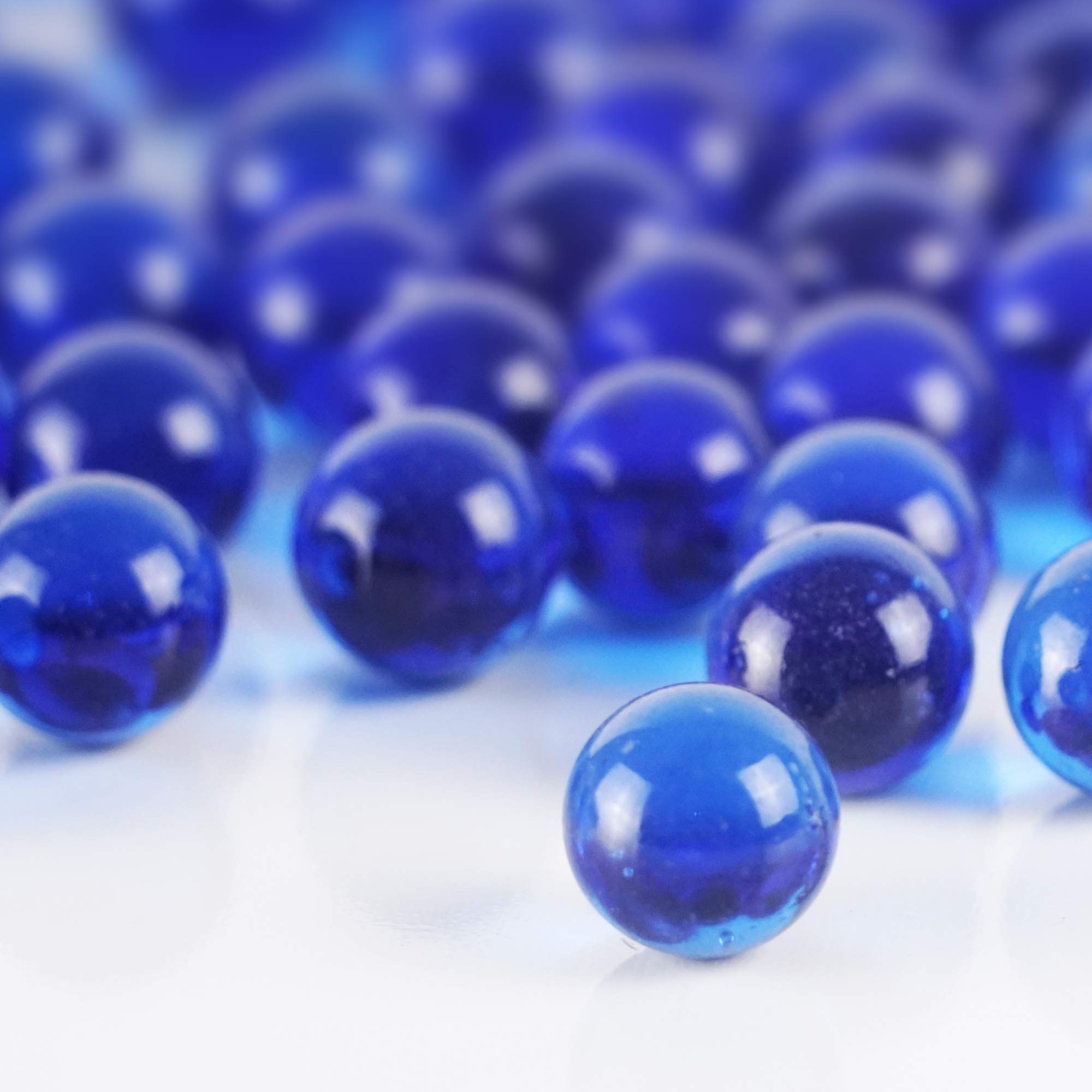 CYS EXCEL 5 LBS Cobalt Blue Glass Marble Vase Filler - Decorative Aquarium Stones, Round Gemstone Beads for Mosaic Art, Home Decor & Wedding Centerpieces