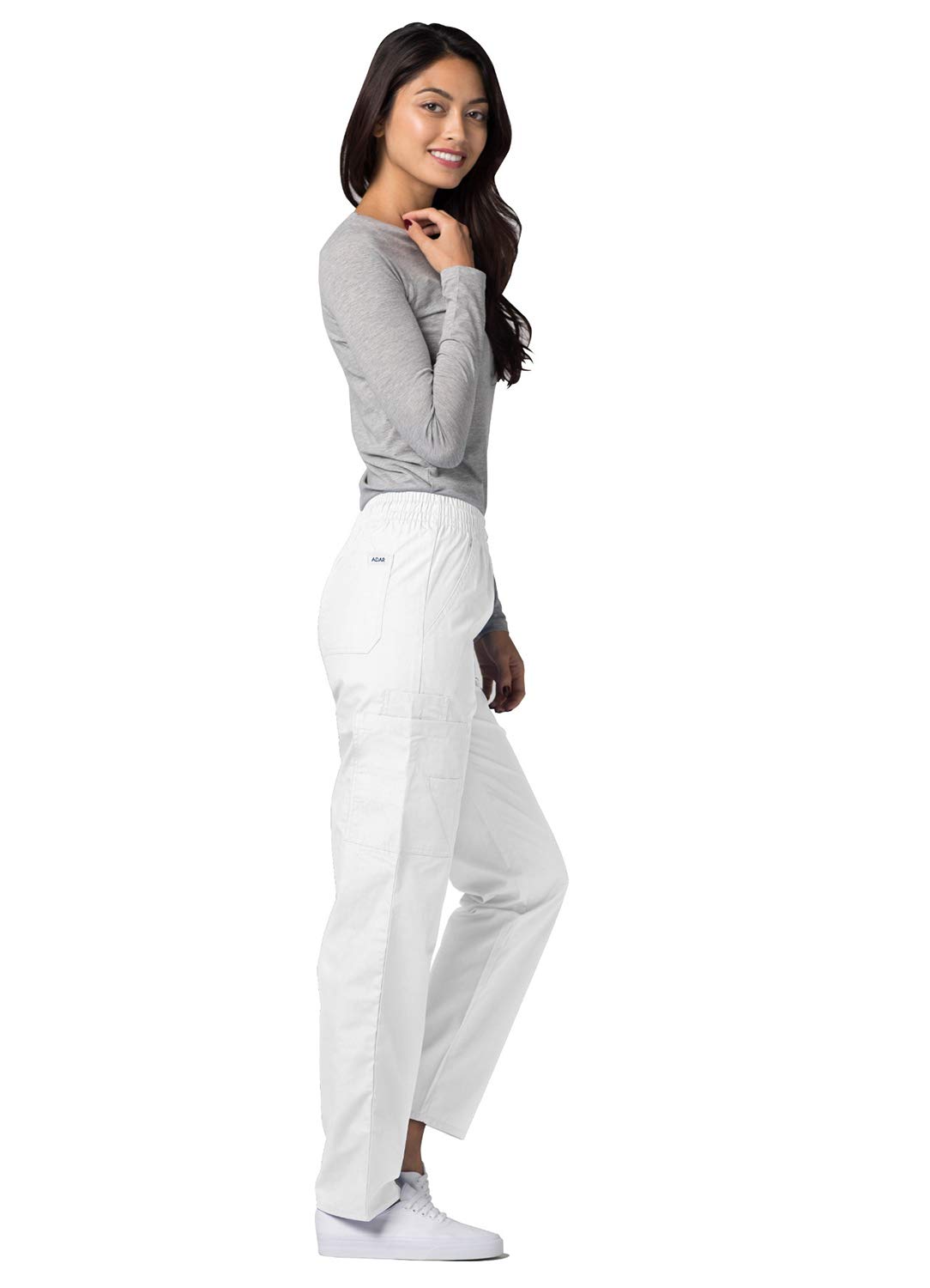 Adar Women's Universal Tapered Cargo Scrub Pants - Comfortable Medical Work Pants for Nurses, Doctors & Healthcare Professionals - Perfect for Hospital Shifts & Clinical Duties