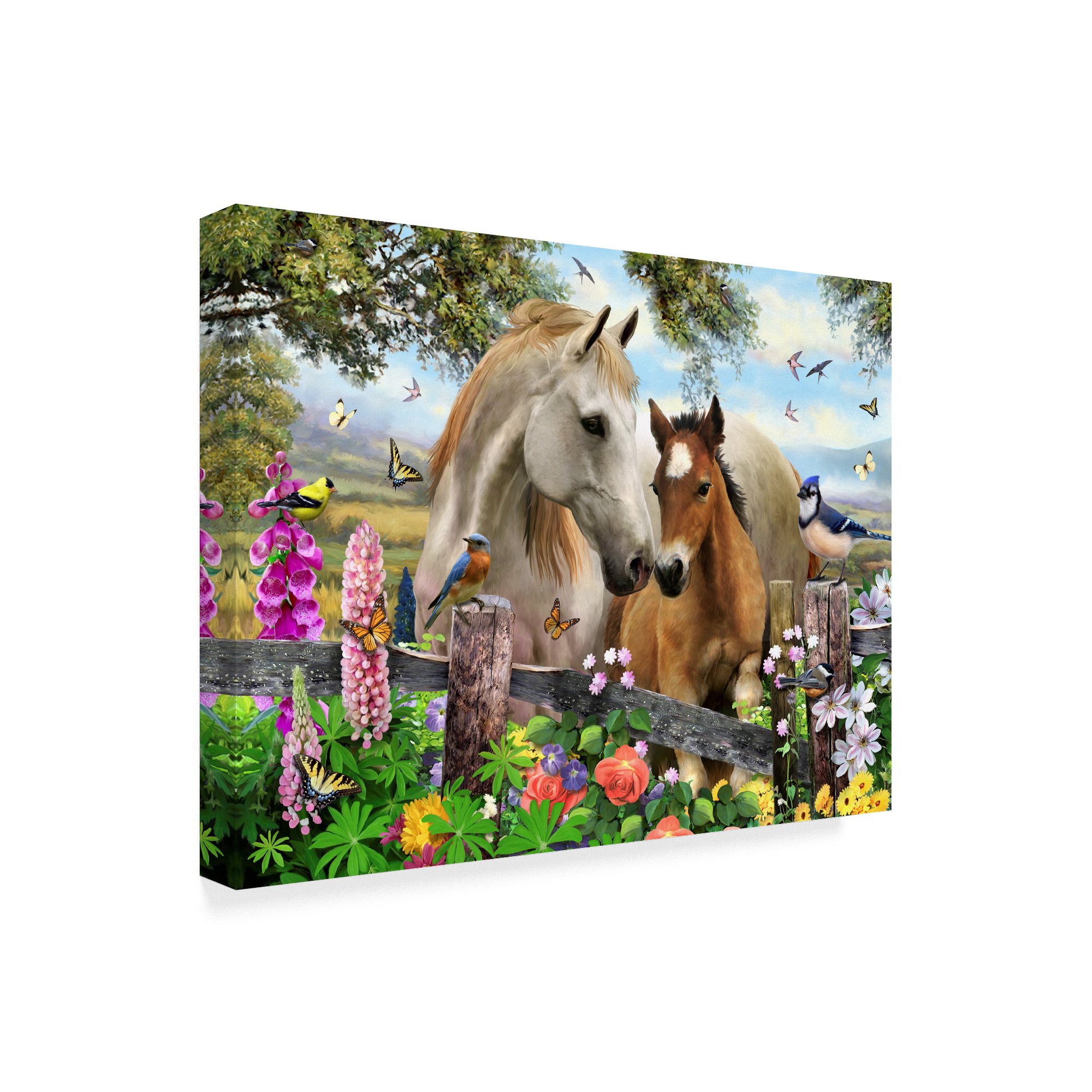 Premium Howard Robinson Garden Horses Wall Art - 35x47 Inch Large Outdoor Metal Decor for Patio, Backyard, and Garden Decoration